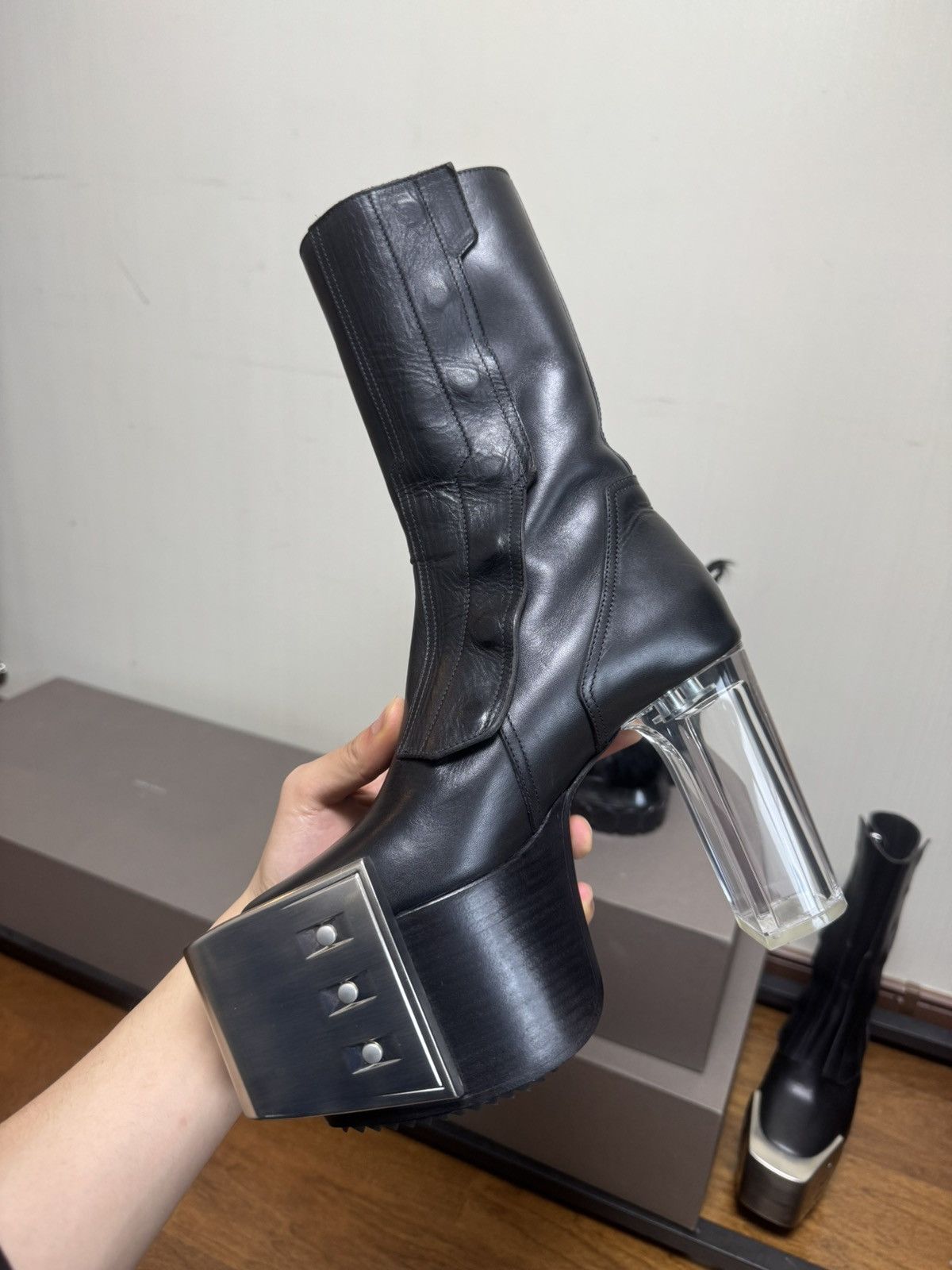 Rick Owens Rick owens Moto Kiss boots Size US 8 / IT 38 - 9 Thumbnail