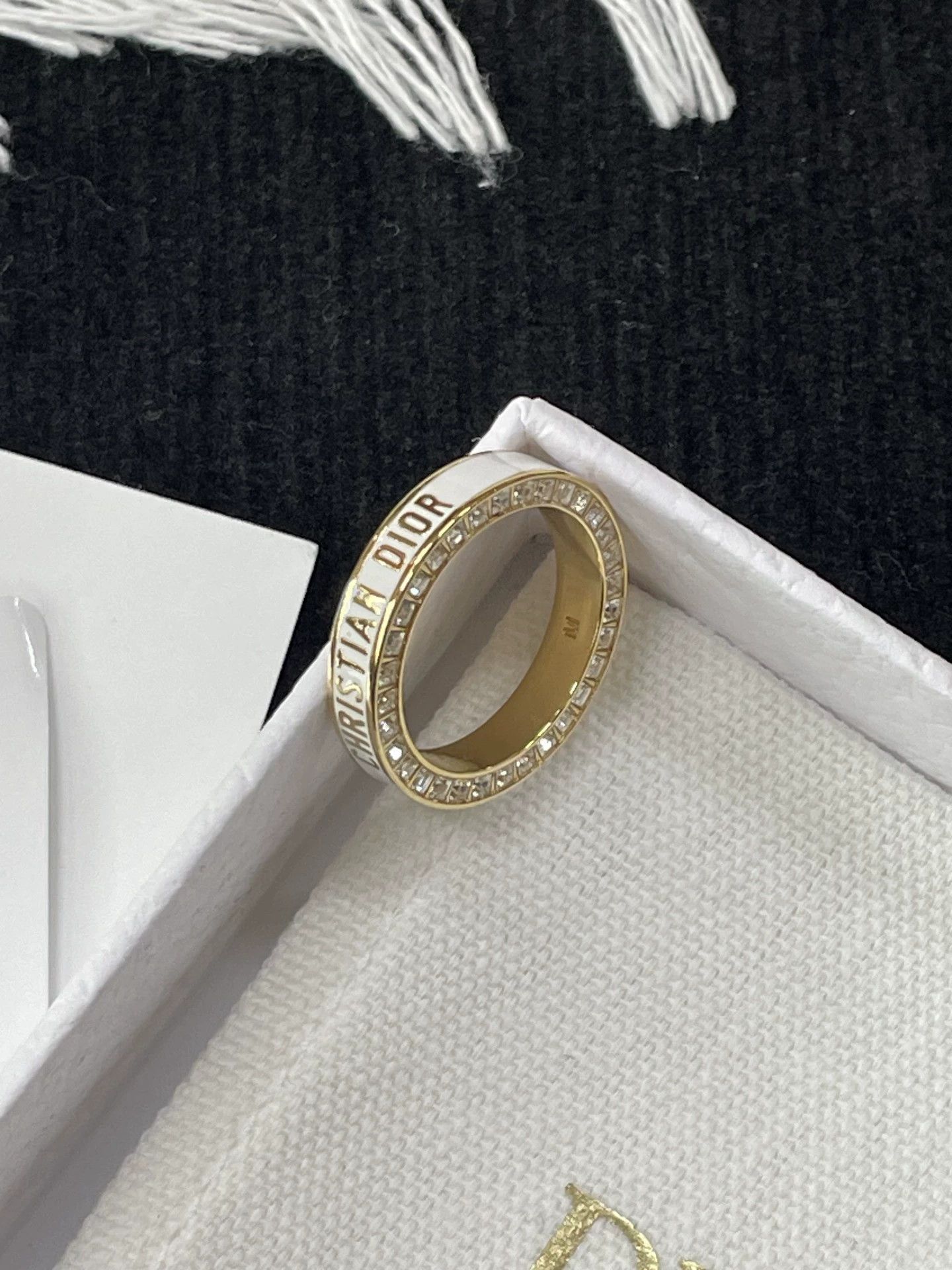 Dior Dior White Enamel Ring Size 52 New Size ONE SIZE - 5 Thumbnail