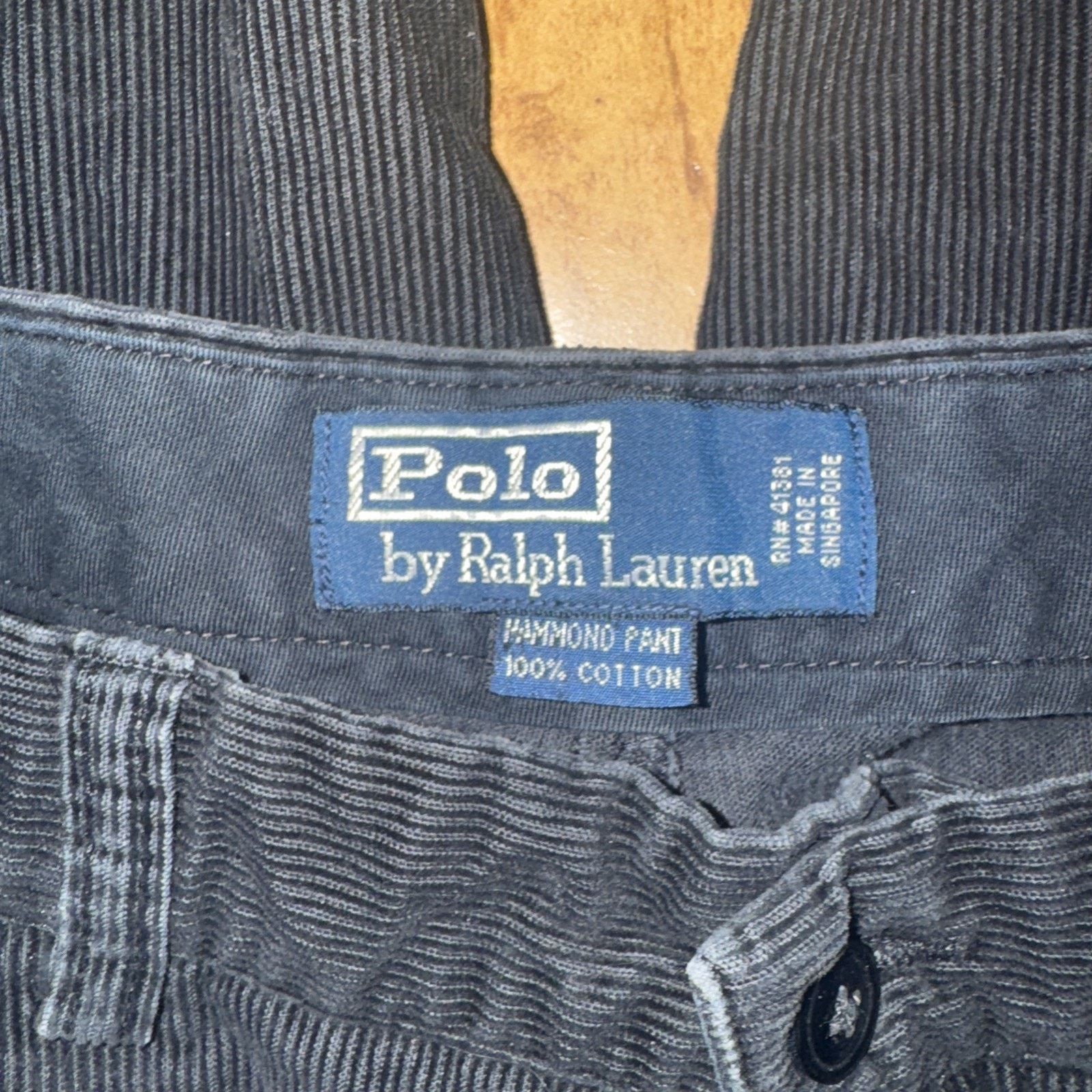 Vintage Polo By Ralph Lauren Corduroy Pants Black 36x29 Size US 36 / EU 52 - 4 Thumbnail