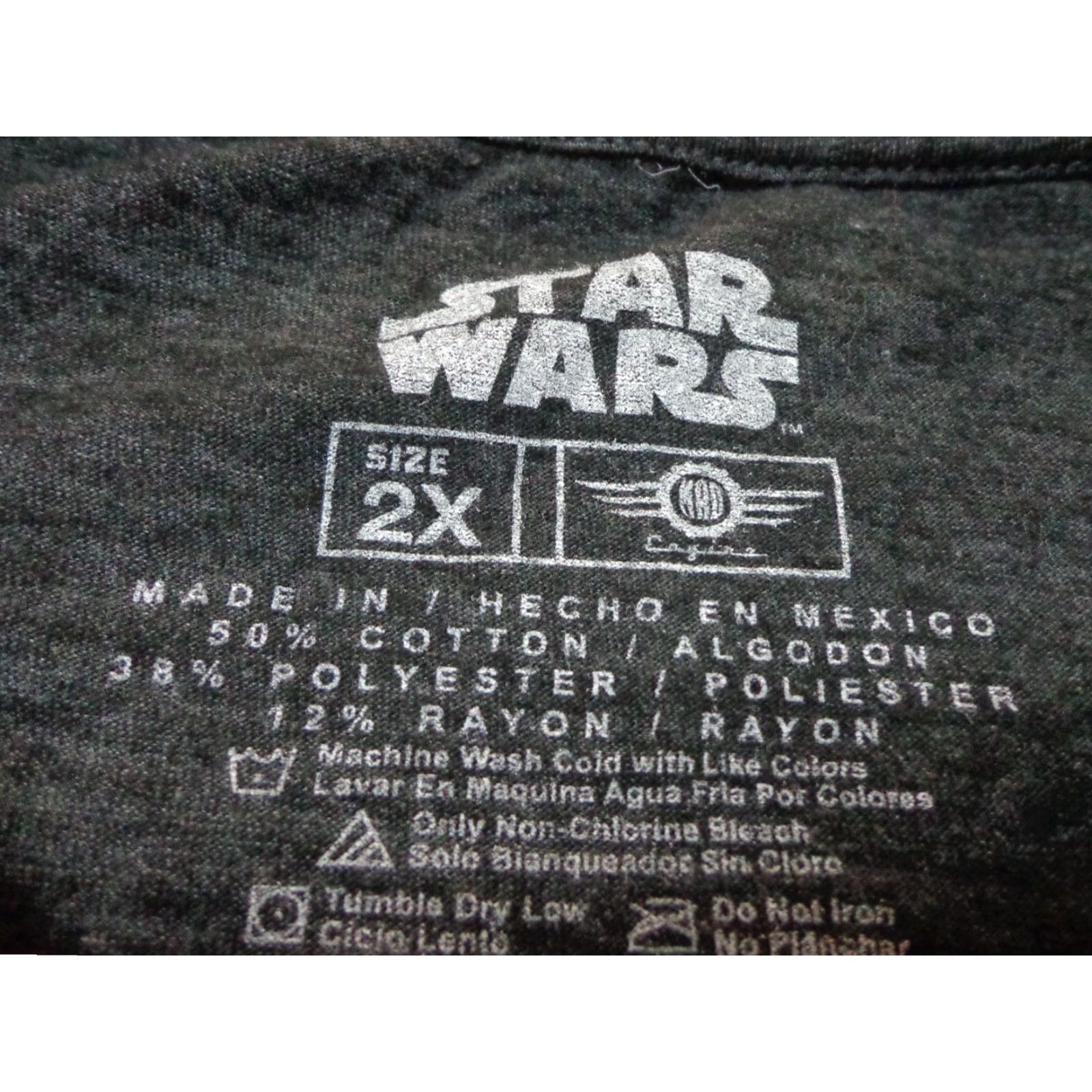 Star Wars Star Wars T-Shirt Men 2XL Heather Black Crew Neck Short Sleeve Logo Tie Fighter Circle Graphic Print Vintage: No Size US XXL / EU 58 / 5 - 3 Thumbnail
