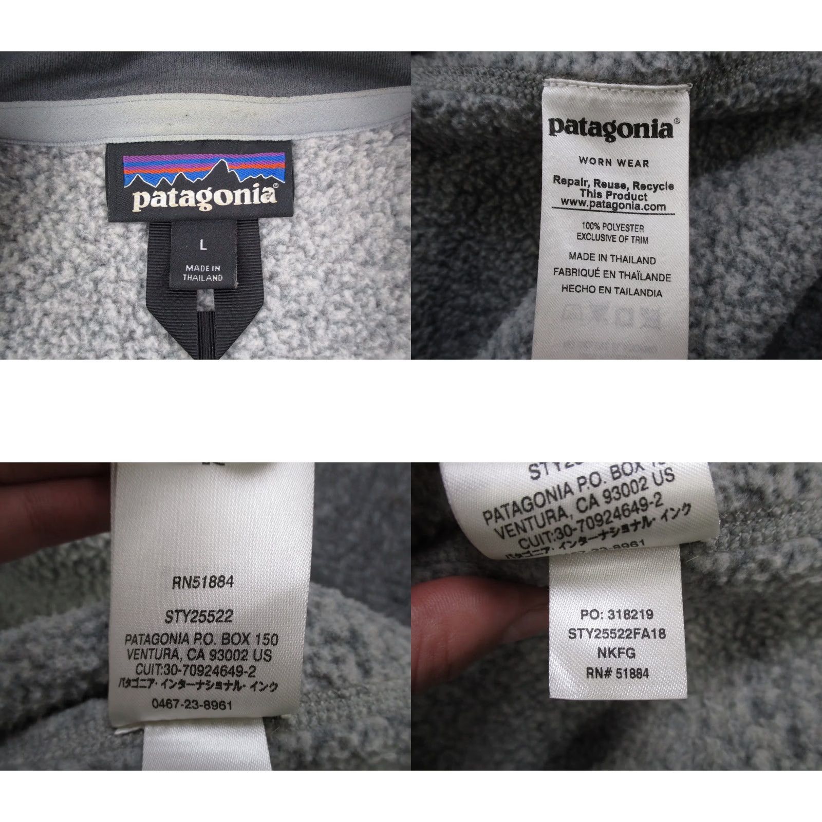 Patagonia Patagonia Jacket Mens L Gray Better Sweater Fleece Jumper Hiking Camping 25522 Size US L / EU 52-54 / 3 - 8 Thumbnail