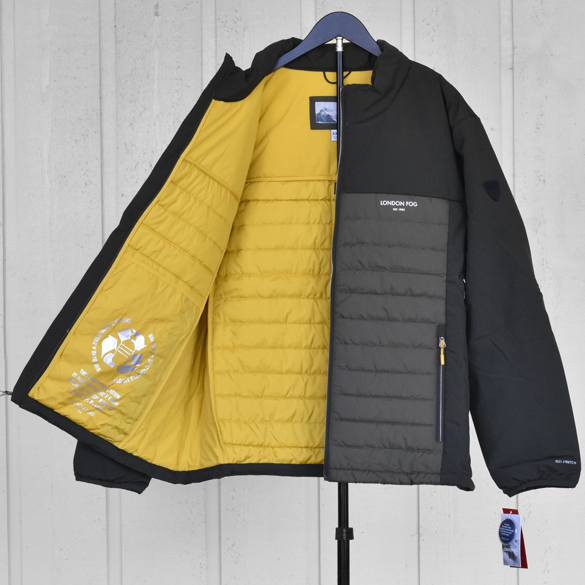 London Fog London Fog Ridgewood Mixed Media Midweight Quilted Jacket Ol Size US XXL / EU 58 / 5 - 7 Thumbnail
