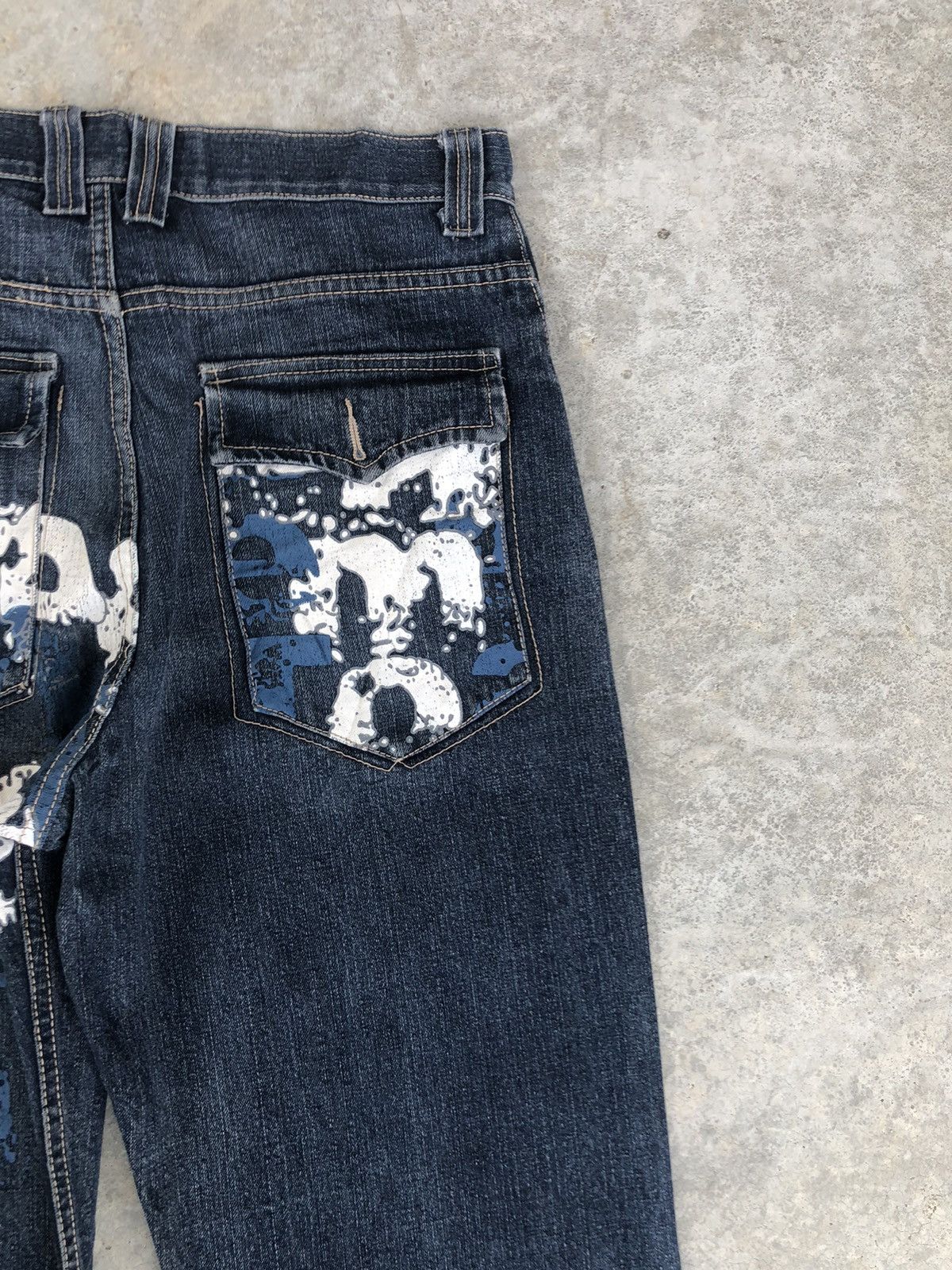 Japanese Brand Baggy Jeans Townz Spellout Distressed Jeans Size US 32 / EU 48 - 10 Thumbnail