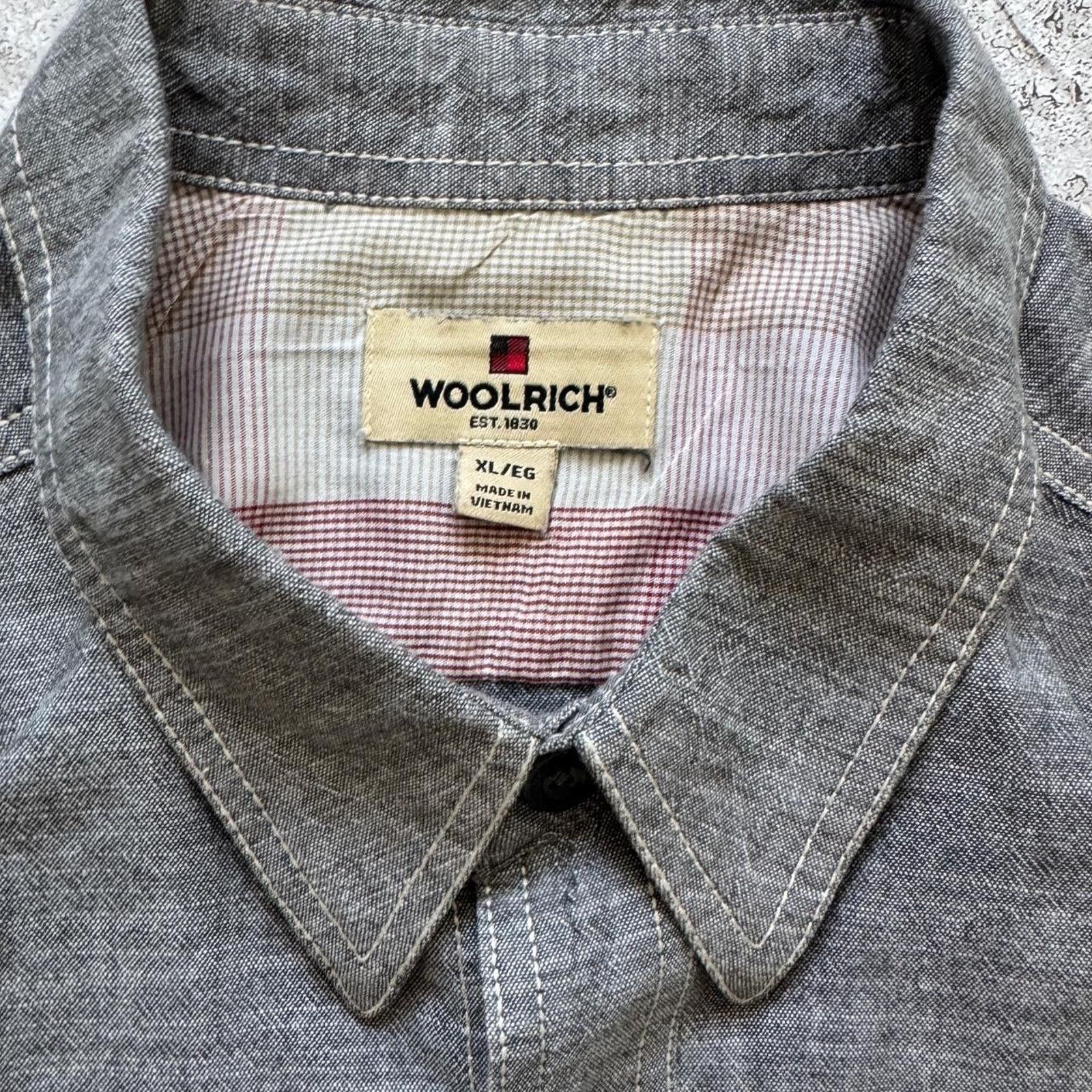 Woolrich Woolen Mills Woolrich Men’s Chambray Gray Button Down Shirt – Size XL Size US XL / EU 56 / 4 - 3 Thumbnail
