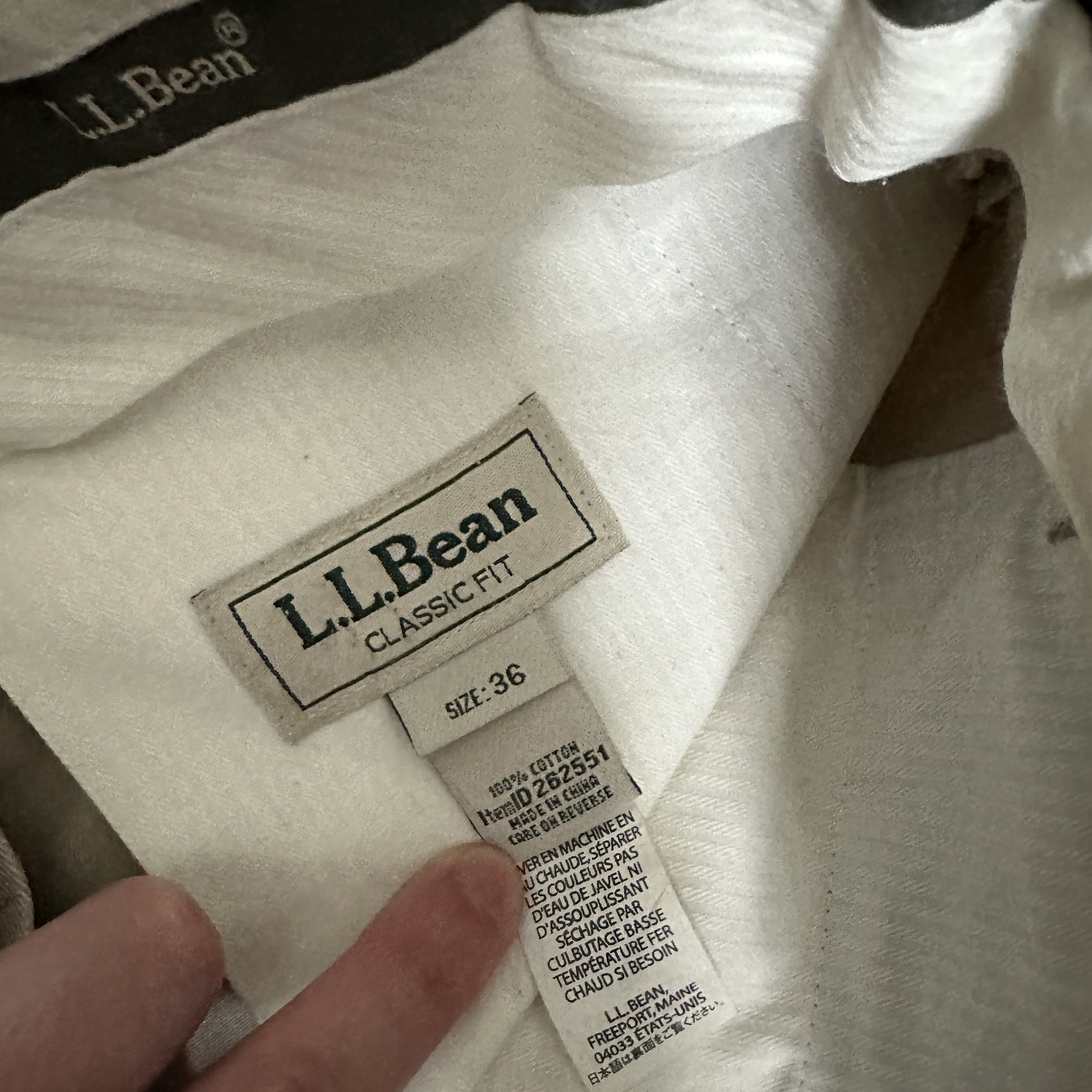 L.L. Bean L.L.Bean Classic Fit Khaki Chino Pants Size US 36 / EU 52 - 4 Thumbnail
