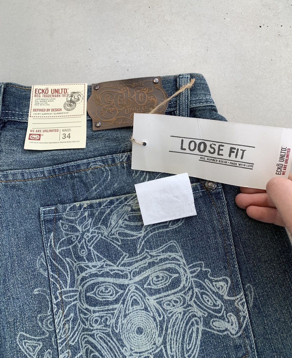 Ecko Unltd. Ecko UNLTD. Jeans Vintage New Sk8 Style Avantgarde Size US 34 / EU 50 - 7 Thumbnail