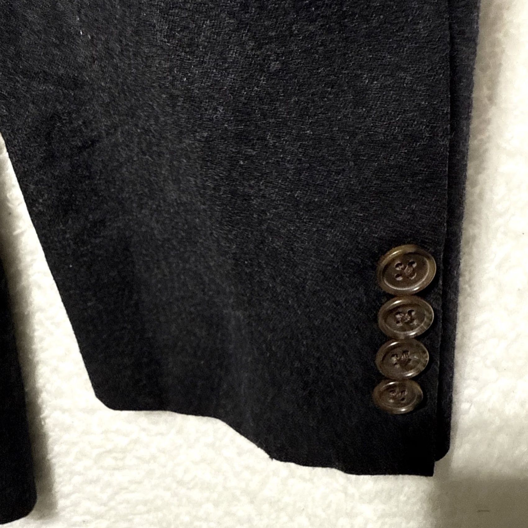 Jack Victor Jack Victor Mens Blazer 44L Wool Navy Blue Solid Single-Breasted Two-Button Notch Lapel Long Jacket Regular Fit Dry Clean Only 100% Wool Vintage No Size 44R - 4 Thumbnail