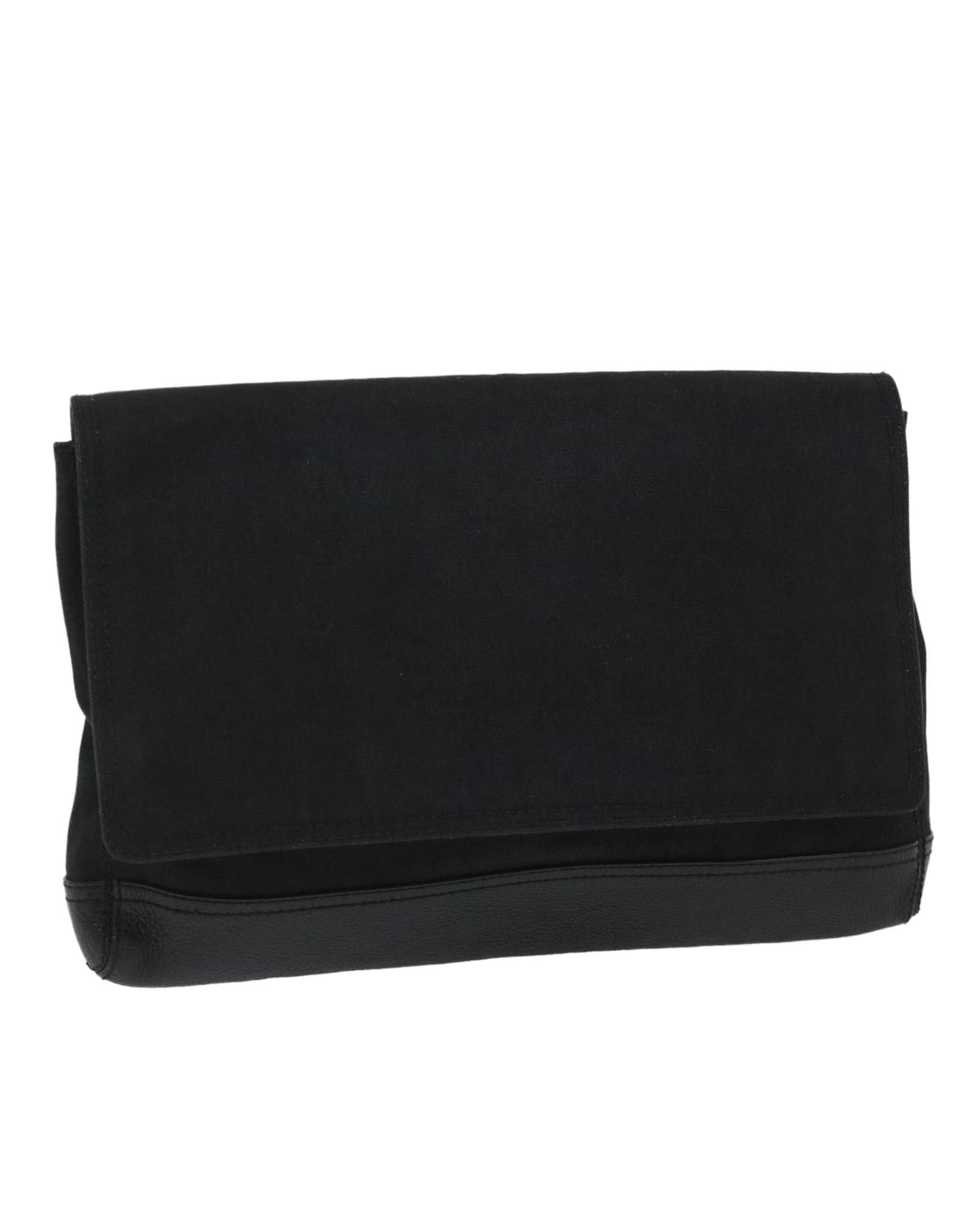 image of Balenciaga Black Canvas Clutch Bag, Women's