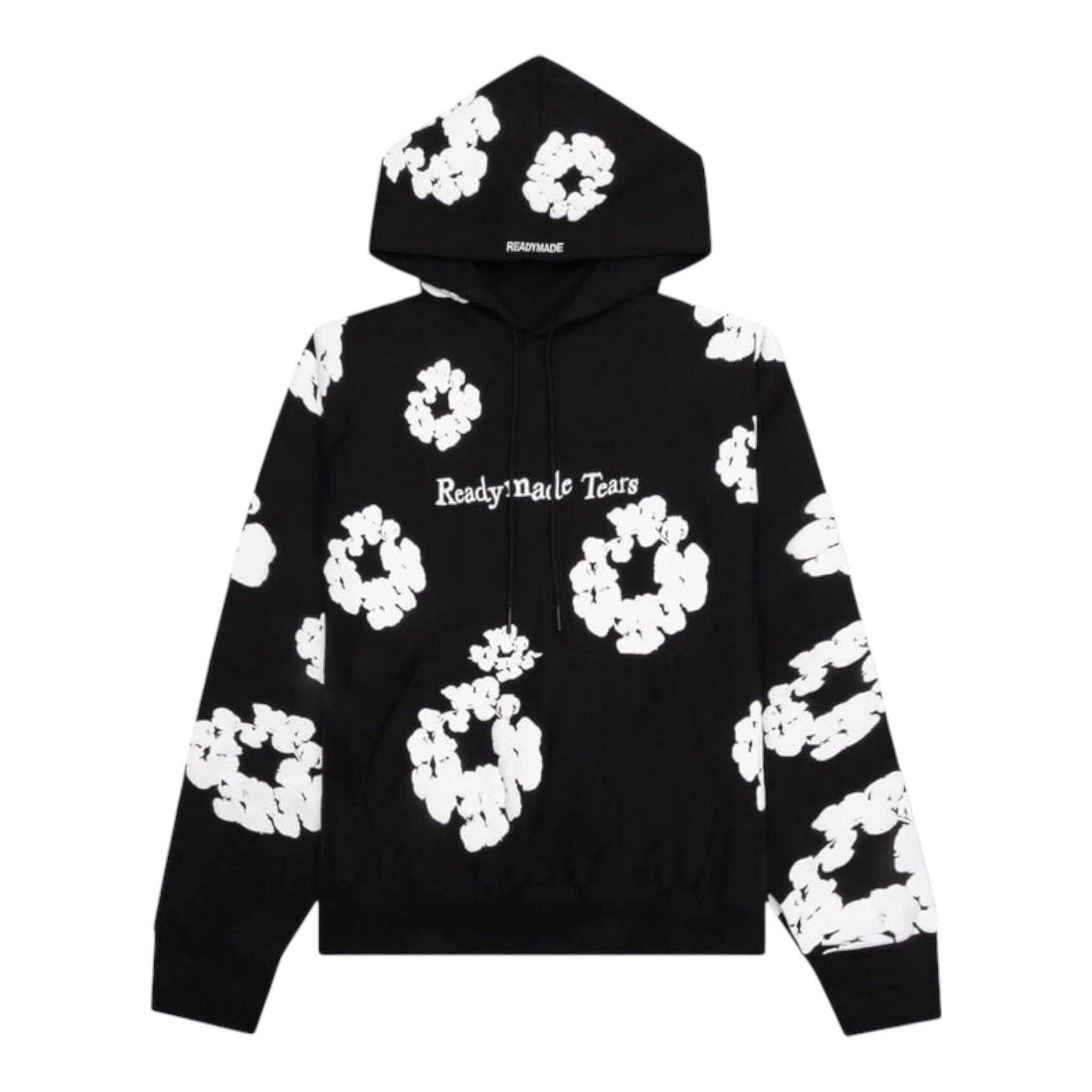 DENIM TEARS x Ready Made Cotton Wreath Hooded Sweatshirt Black Size US XL / EU 56 / 4 - 1 Thumbnail