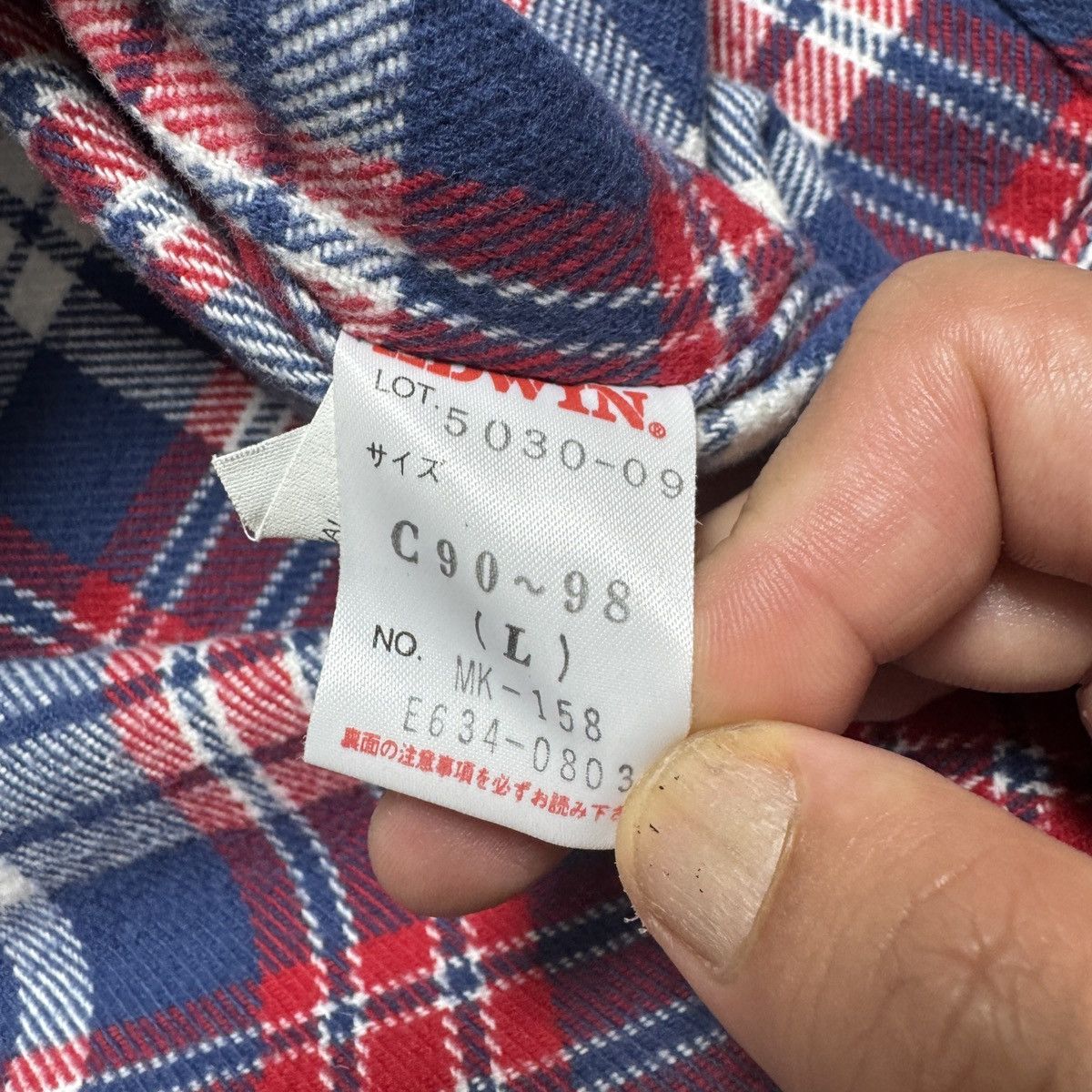 Edwin Vintage Edwin Outdoor Double Pocket Flannel Plaid Shirt y2k Size US L / EU 52-54 / 3 - 6 Thumbnail