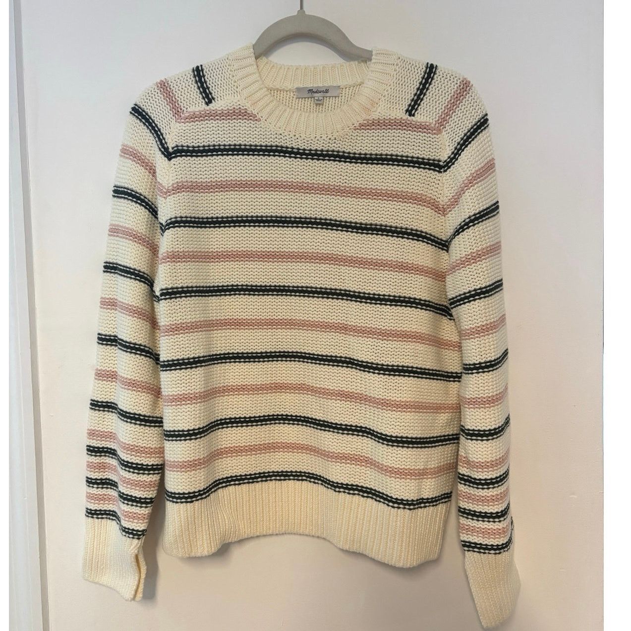 Madewell NWT Madewell Cotton Crewneck Sweater in Stripe Size S Size S / US 4 / IT 40 - 3 Thumbnail