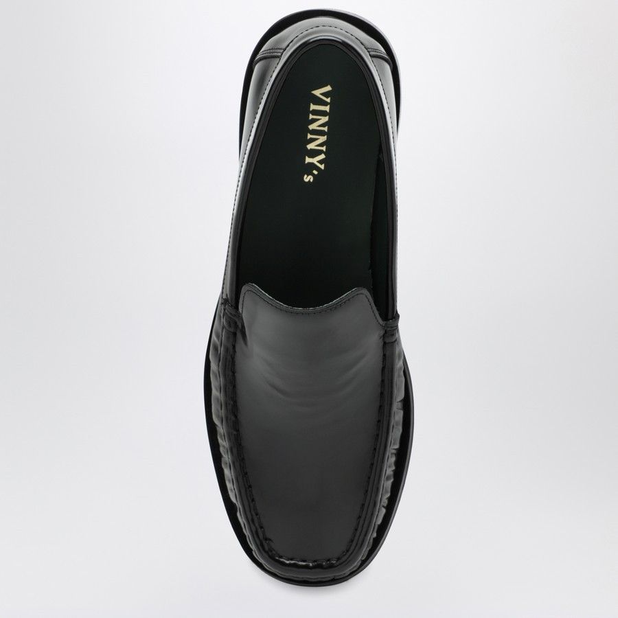 VINNY's o1d2blof1025 Leather Moccasins Shoes in Black Size US 8 / EU 41 - 4 Thumbnail