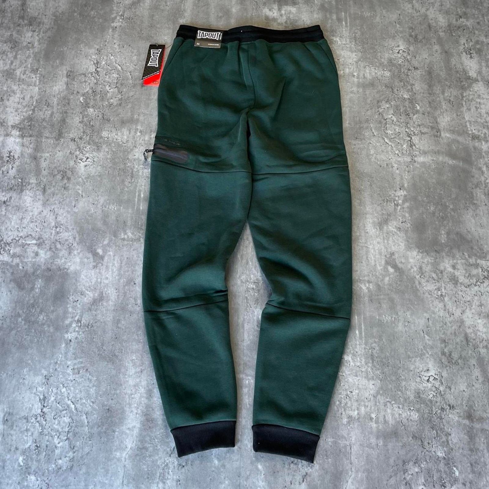 Affliction × Japanese Brand × Tapout Brand New Tapout Forest Green Technical Jogger Sweatpants Size US 32 / EU 48 - 2 Thumbnail