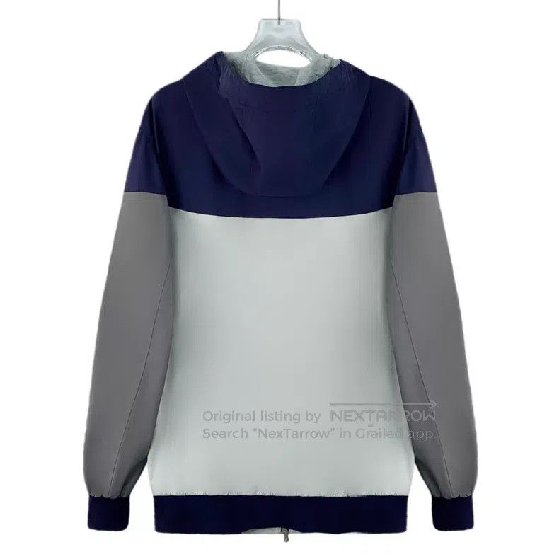 Brunello Cucinelli Brunello Cucinelli Color Blocked Nylon Hooded Zip Long Sle Size US M / EU 48-50 / 2 - 2 Thumbnail