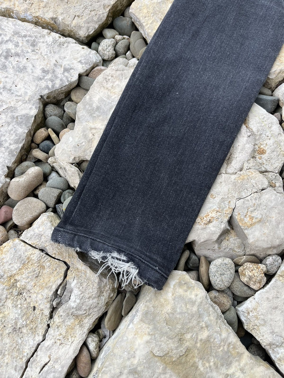 Balmain × Japanese Brand Balmain biker jeans pants 29 washed denim black distressed Size US 29 - 17 Thumbnail