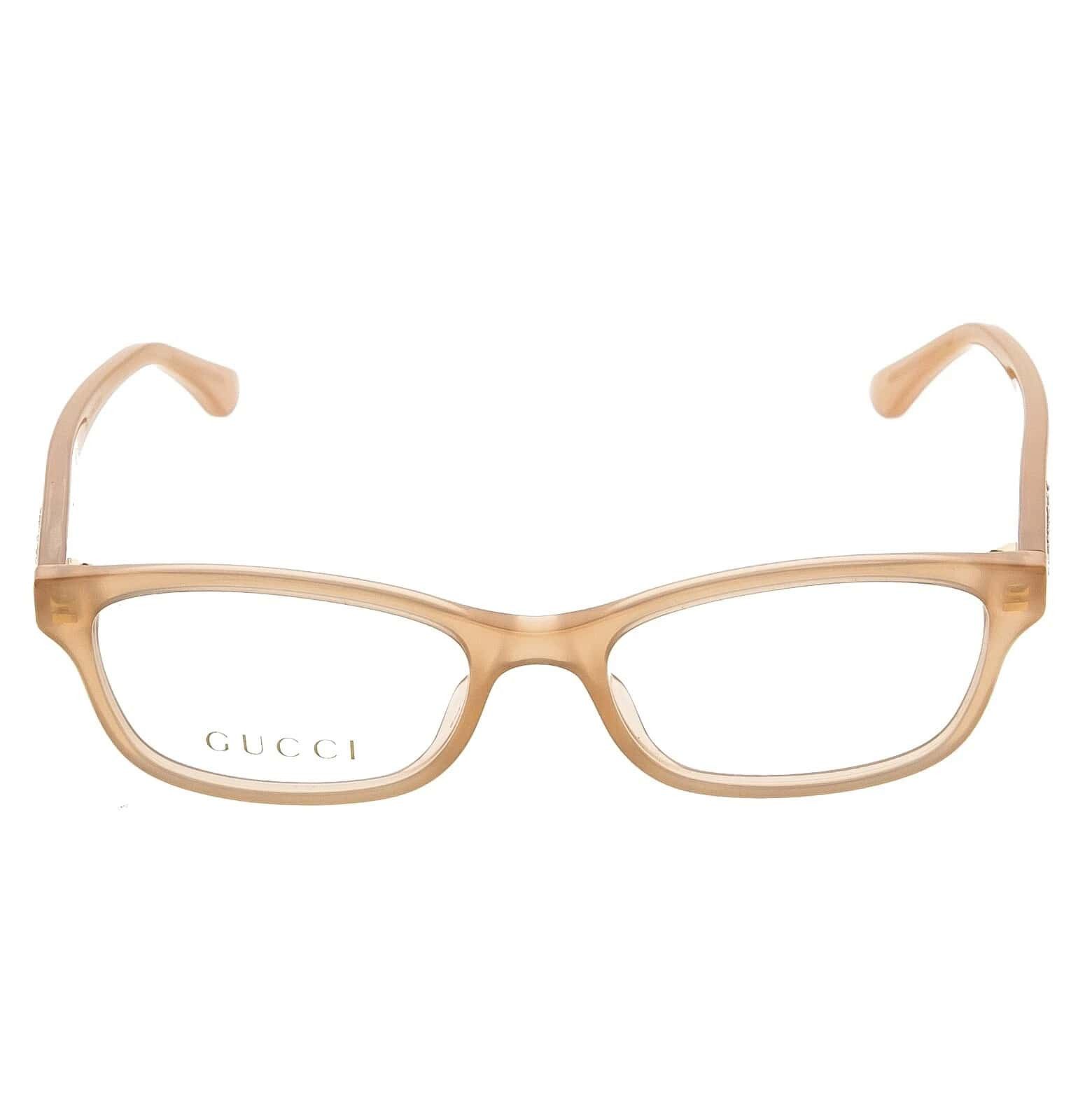 Gucci GUCCI GG0730O 0730 Nude Pink Crystal Logo Eyeglasses 004 Size ONE SIZE - 6 Thumbnail