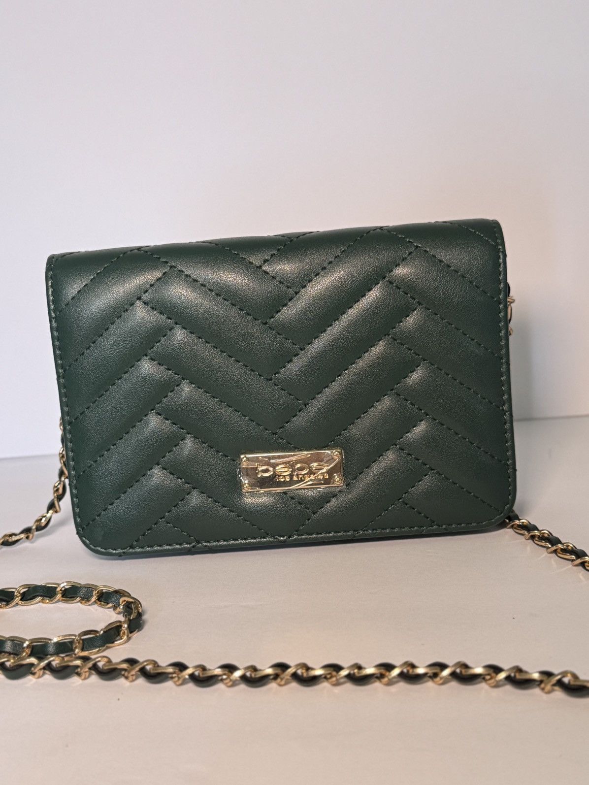 Bebe New Bebe Quilted Dark Green Crossbody Bag Size ONE SIZE - 1 Thumbnail