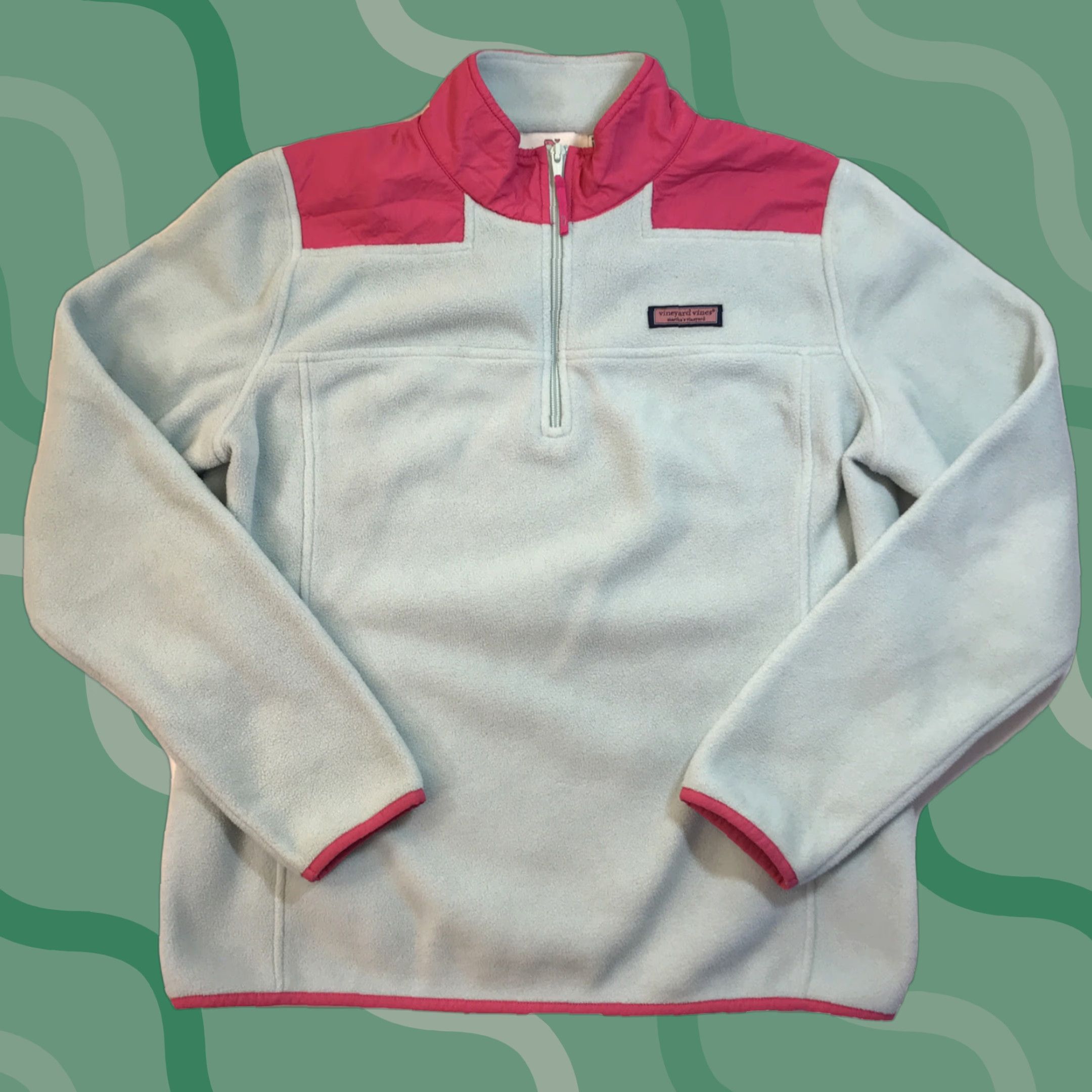 Vineyard Vines Vineyard Vines Shirt Women’s Sz M Pale Blue 1/4 Zip Fleece Shep Beach Outdoor 90s Womens Size M / US 6-8 / IT 42-44 - 1 Thumbnail