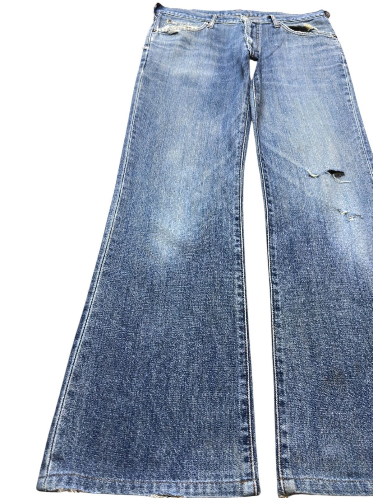 Sandro Vintage Wrangler Flare Bell Bottom Denim Size US 33 - 2 Thumbnail