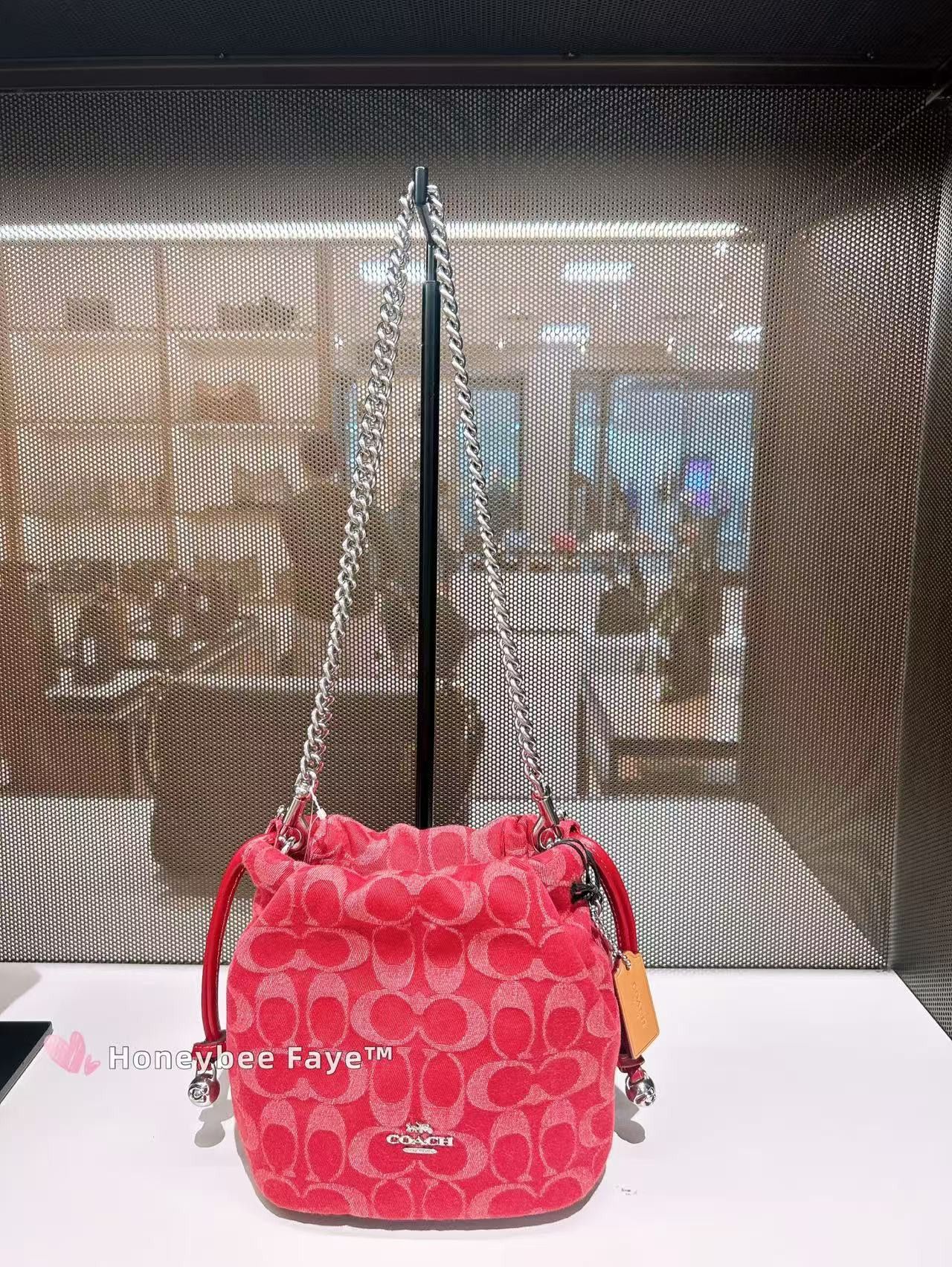 Coach Faye Mini Drawstring Bag In Signature Denim CCZ45 Size ONE SIZE - 3 Thumbnail