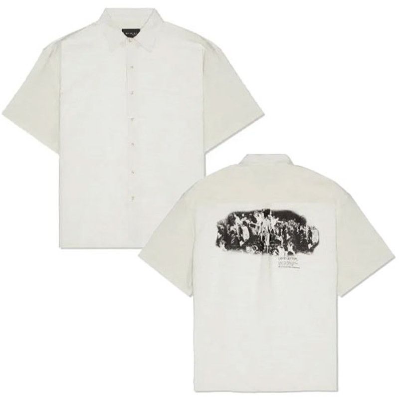 Other Beach Brains Love Letter Short Sleeve Shirt Ivory - Size M Size US M / EU 48-50 / 2 - 1 Thumbnail