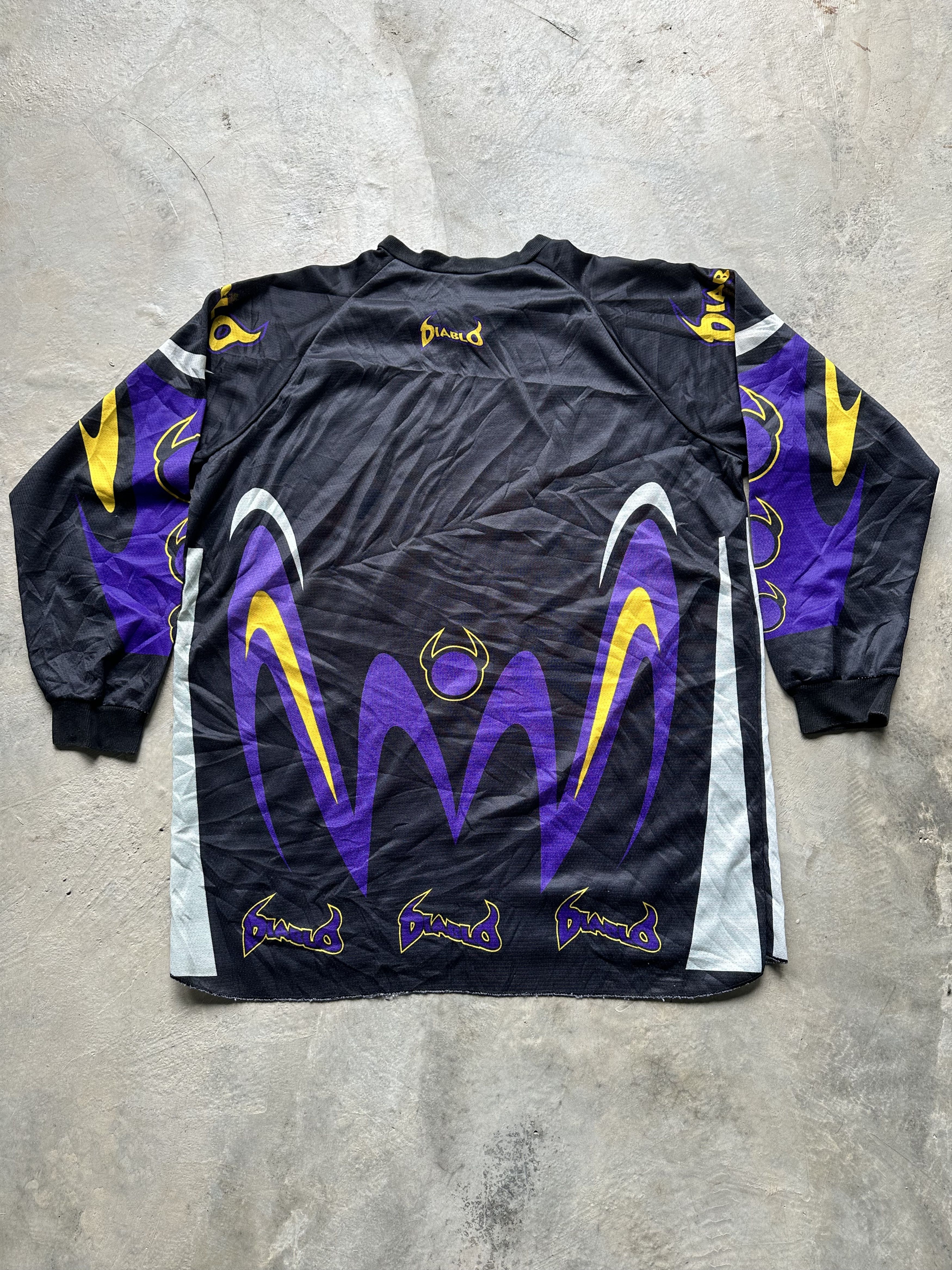 Vintage Vintage Diablo Jersey Crazy Graphics Flare Size US XL / EU 56 / 4 - 2 Thumbnail