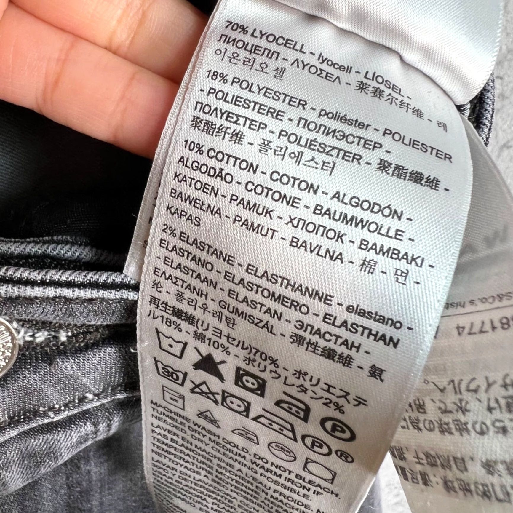 Levi's Levi's 721 High Rise Skinny Jeans Womens 28 x 30 Gray Denim Size 28" / US 6 / IT 42 - 4 Thumbnail
