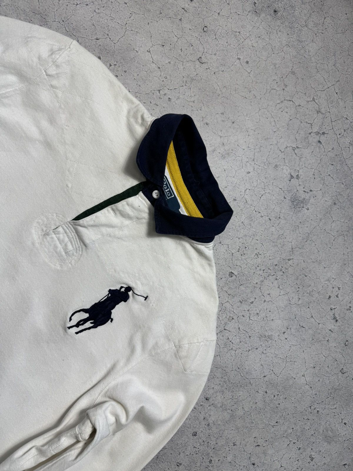 Polo Ralph Lauren Polo Ralph Lauren #6 Rugby Sweatshirt Big Pony White Y2K Size US L / EU 52-54 / 3 - 5 Thumbnail