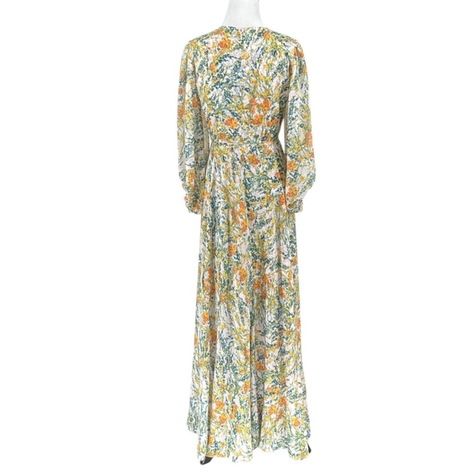 Sachin & Babi Sachin & Babi Aria Long Sleeve Beaded Floral Dress Size 2 Size XS / US 0-2 / IT 36-38 - 4 Thumbnail