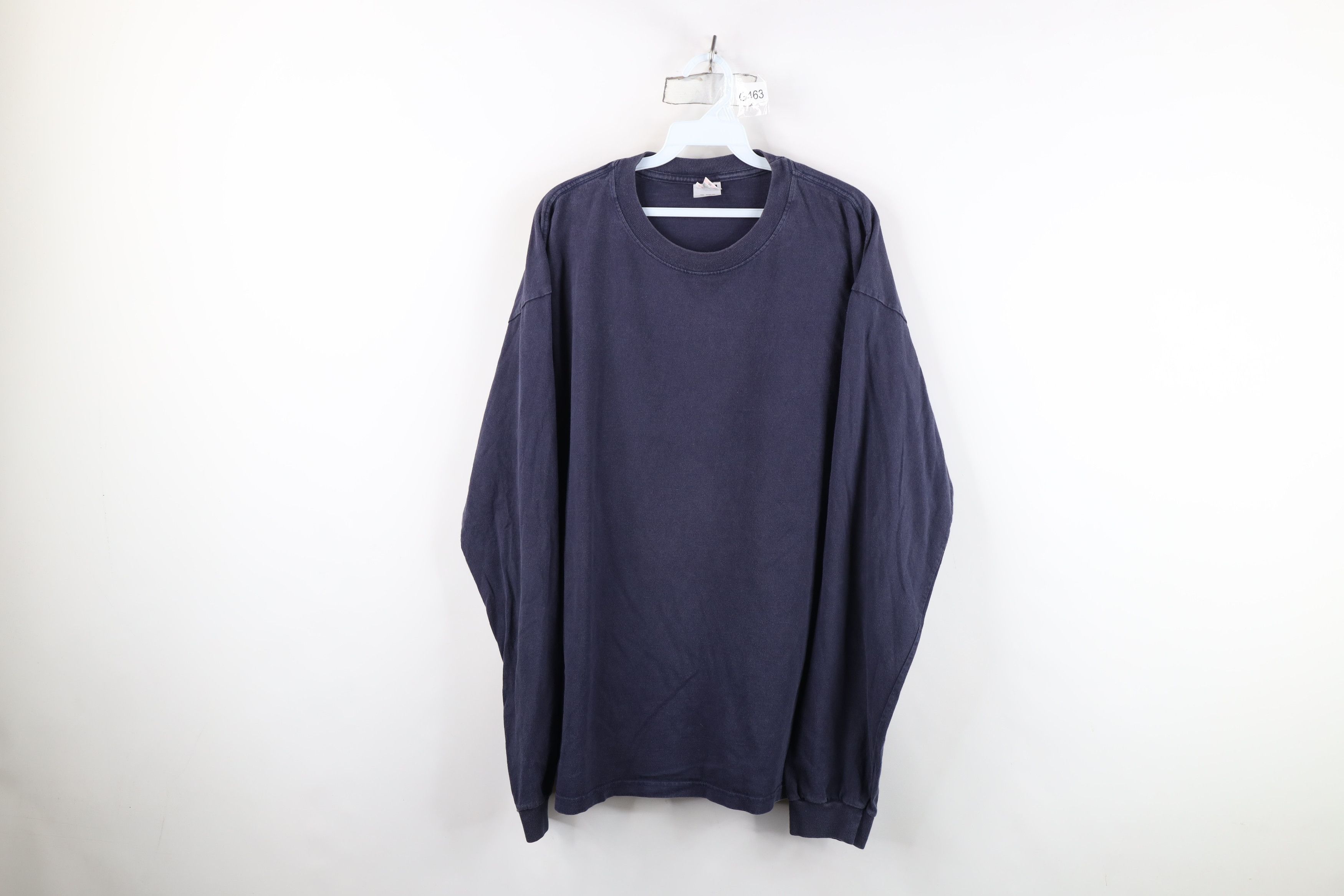 Vintage Vintage 90s Y2K Streetwear Cotton Blank Long Sleeve T-Shirt Size US XL / EU 56 / 4 - 1 Thumbnail