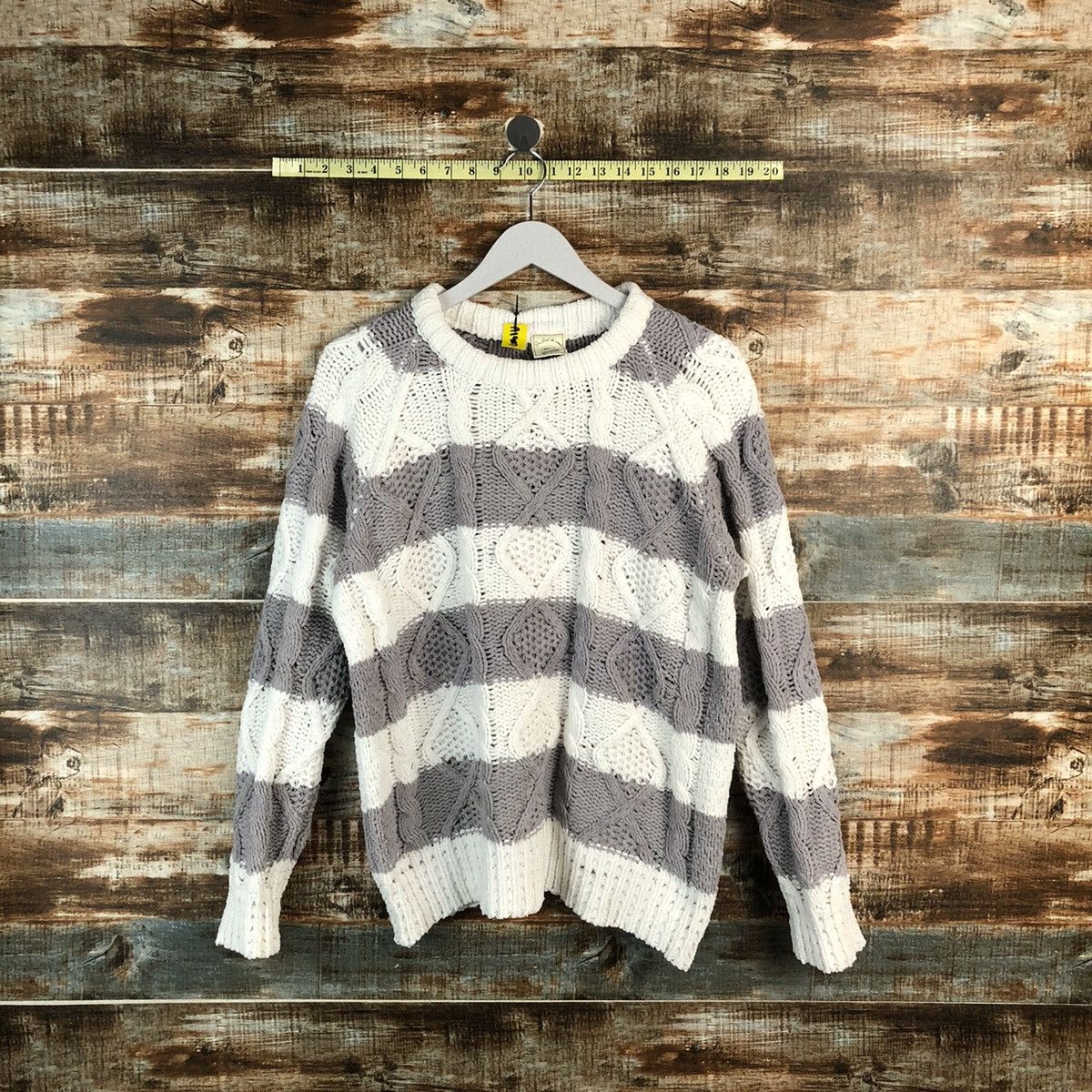 Japanese Brand × OVER THE STRiPES Pique Stripe White Knitwear #A1907 Size M / US 6-8 / IT 42-44 - 1 Thumbnail