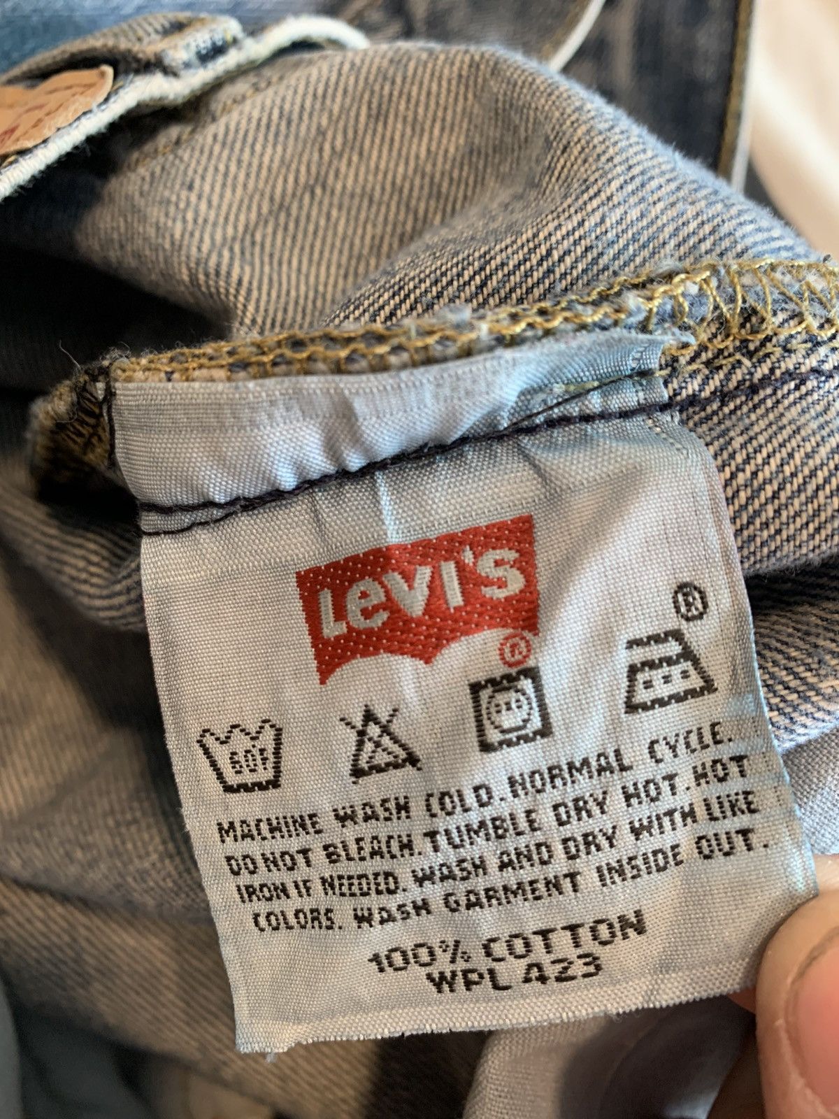 Levi's Vintage Clothing 90s repaired levis 501 Size US 38 / EU 54 - 16 Thumbnail