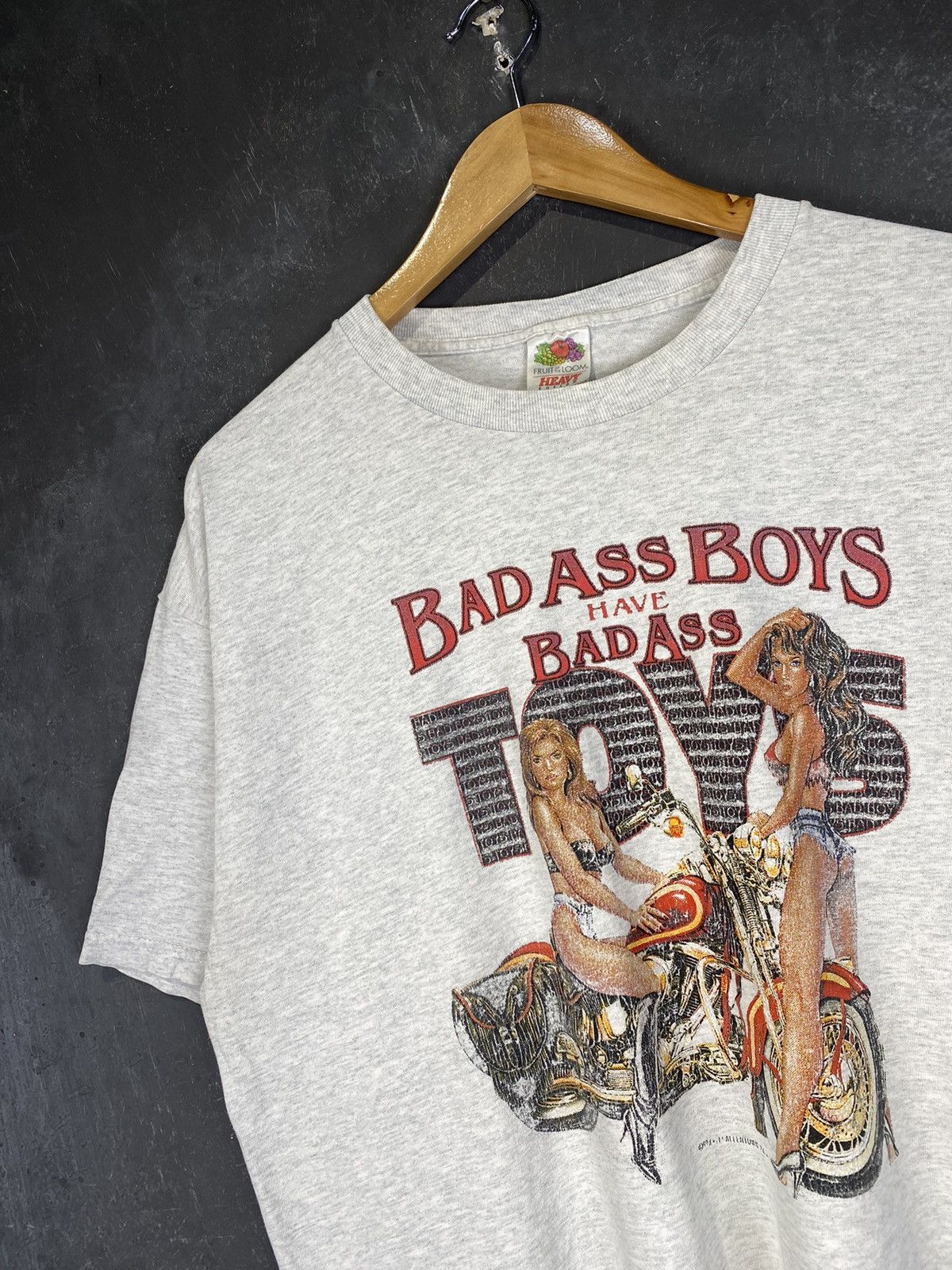 Vintage 90s Bad Ass Boys Have Bad Ass Toys Graphic Tee Size US XL / EU 56 / 4 - 3 Thumbnail