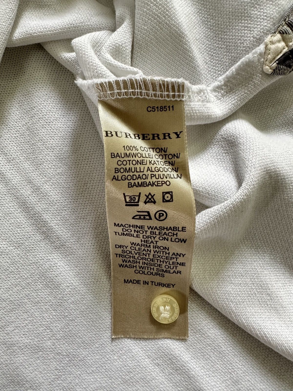 Burberry Burberry Brit white polo tee Size US M / EU 48-50 / 2 - 11 Thumbnail