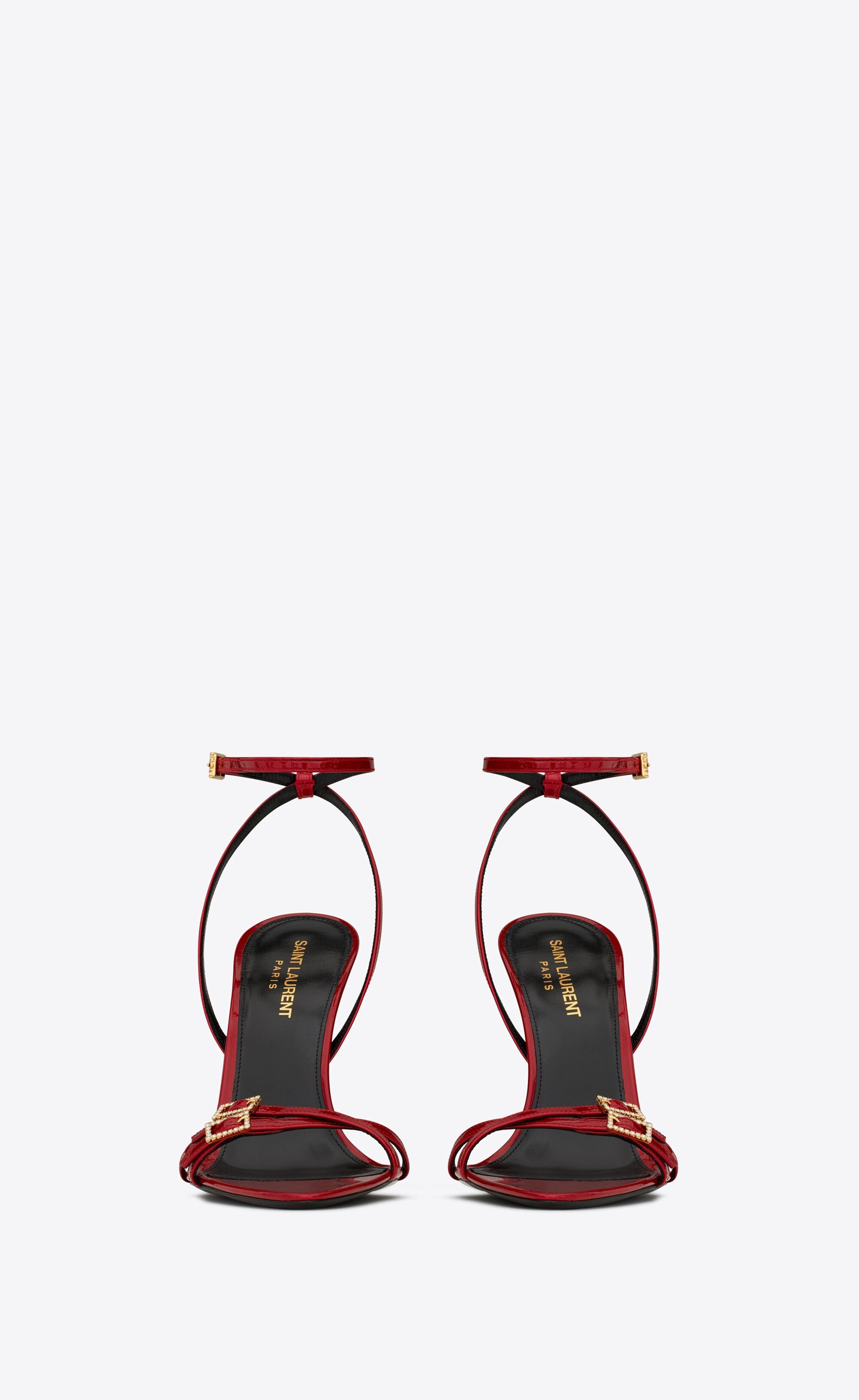 Saint Laurent Paris o1s1wg111224 Lila Sandals in Patent Leather in Red Size US 8 / IT 38 - 2 Thumbnail