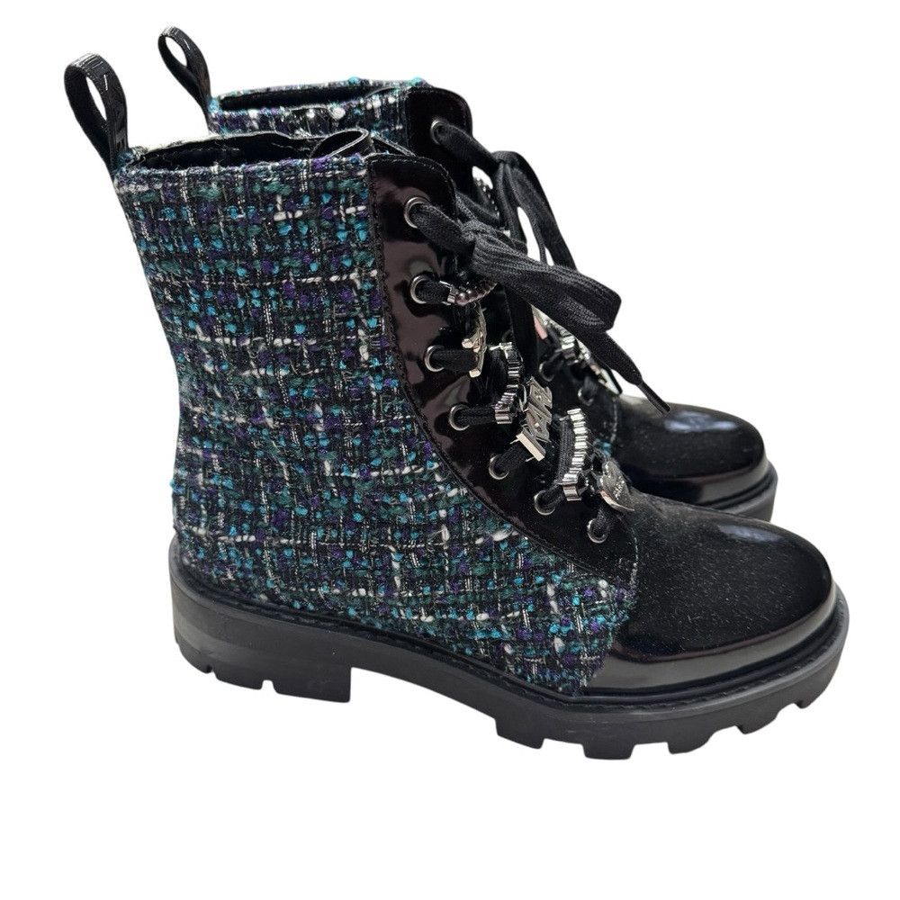 Karl Lagerfeld New KARL LAGERFELD PARIS Tweed Combat Boot Size 7 Size US 7 / IT 37 - 2 Thumbnail