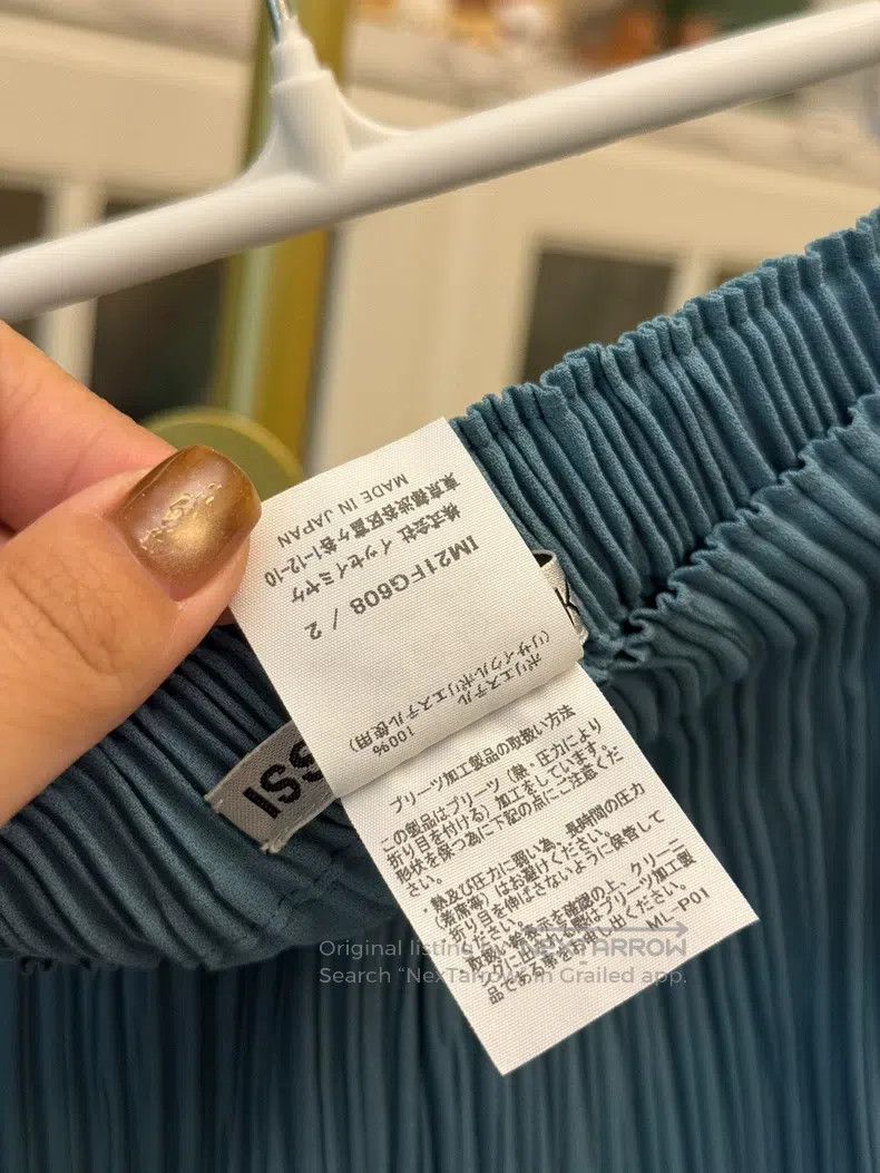 Issey Miyake Issey Miyake Main Line Toothpick Blue Midi Skirt Size 25" / US 0 / IT 36 - 6 Thumbnail