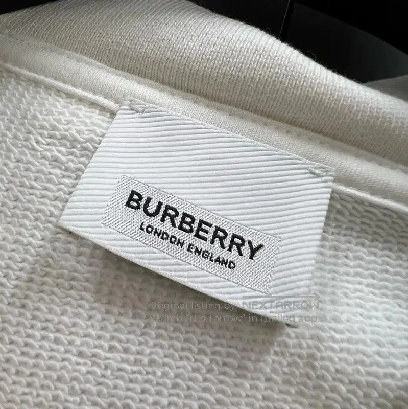Burberry Burberry White Cotton Logo Hoodie for Women. Size XS / US 0-2 / IT 36-38 - 2 Thumbnail