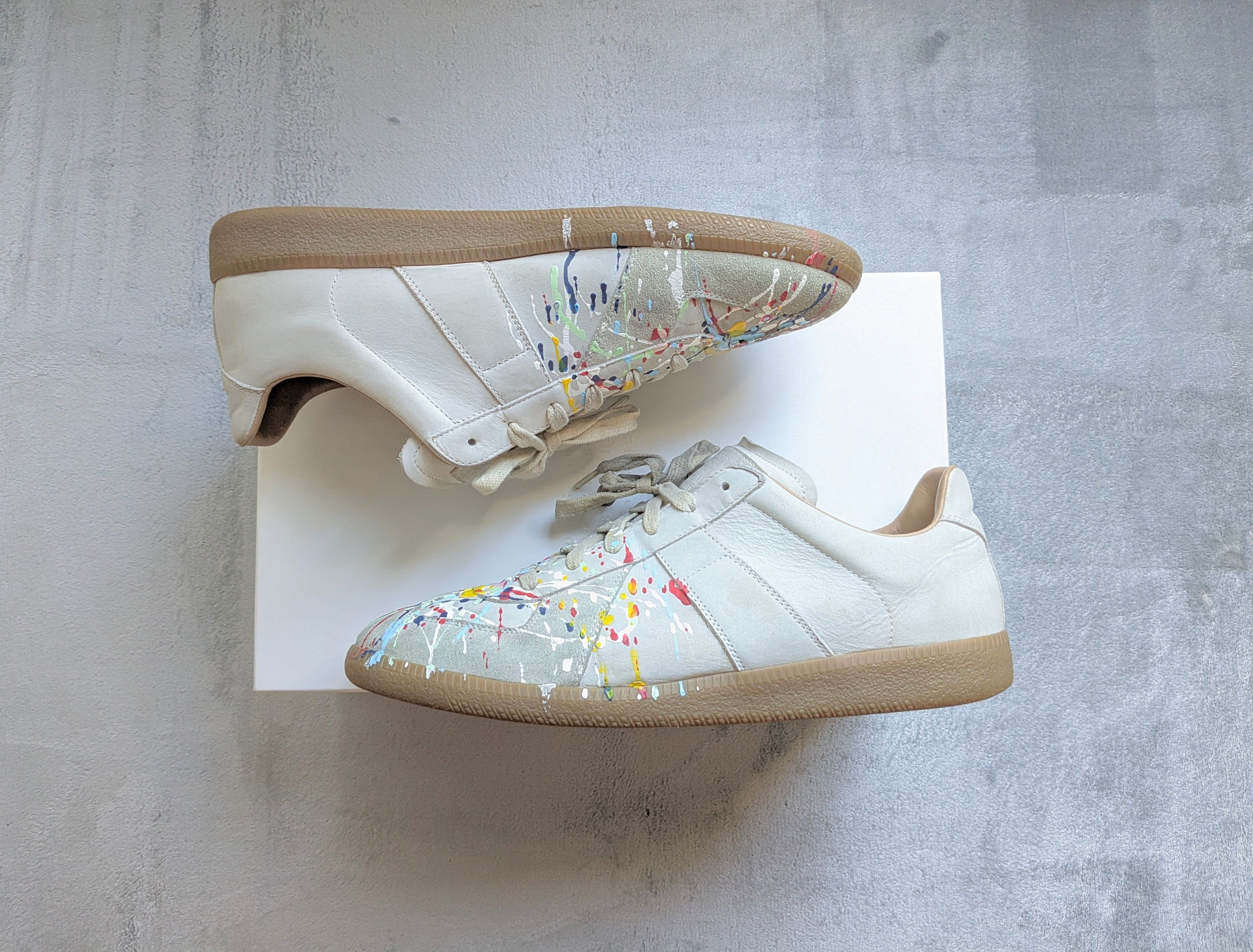 Maison Margiela Maison Margiela Replica GAT Paint Splatter 10 43 Gum Low Size US 10 / EU 43 - 2 Thumbnail