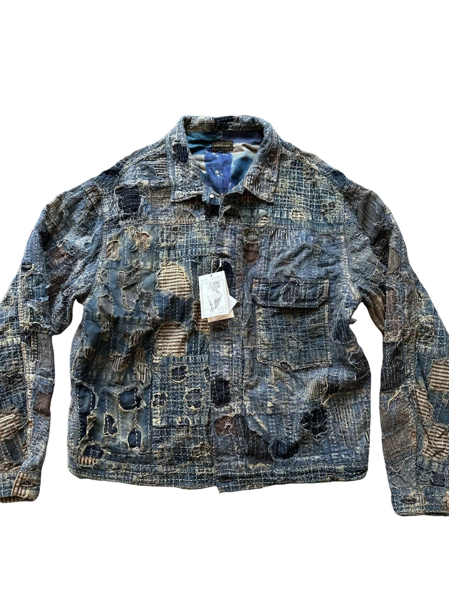 Kapital Kapital Kountry Boro Patchwork Denim Jacket Size L Size US L / EU 52-54 / 3 - 1 Thumbnail