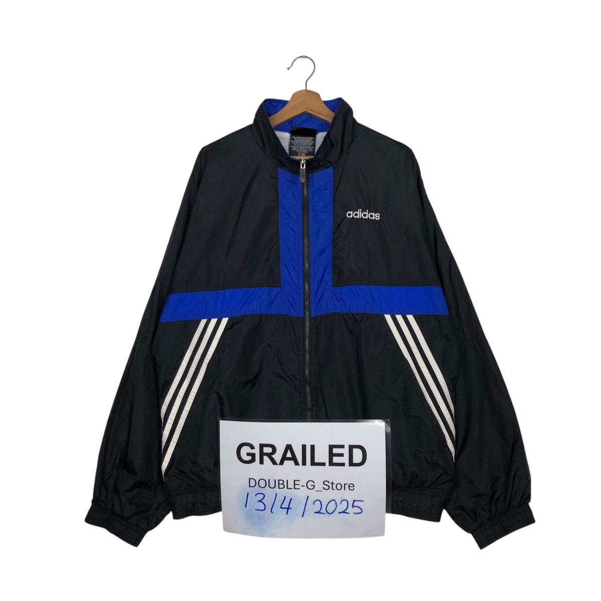 Adidas × Vintage 📌Vintage Zipper Jacket Adidas Striped Blanket Size US L / EU 52-54 / 3 - 1 Thumbnail