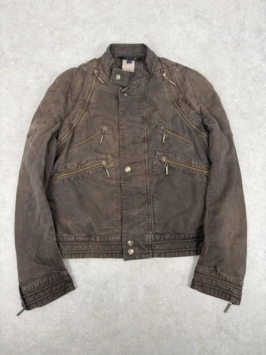 Just Cavalli SS2004 Cavalli Brown Multi-Zip Bomber Jacket Size US M / EU 48-50 / 2 - 1 Thumbnail