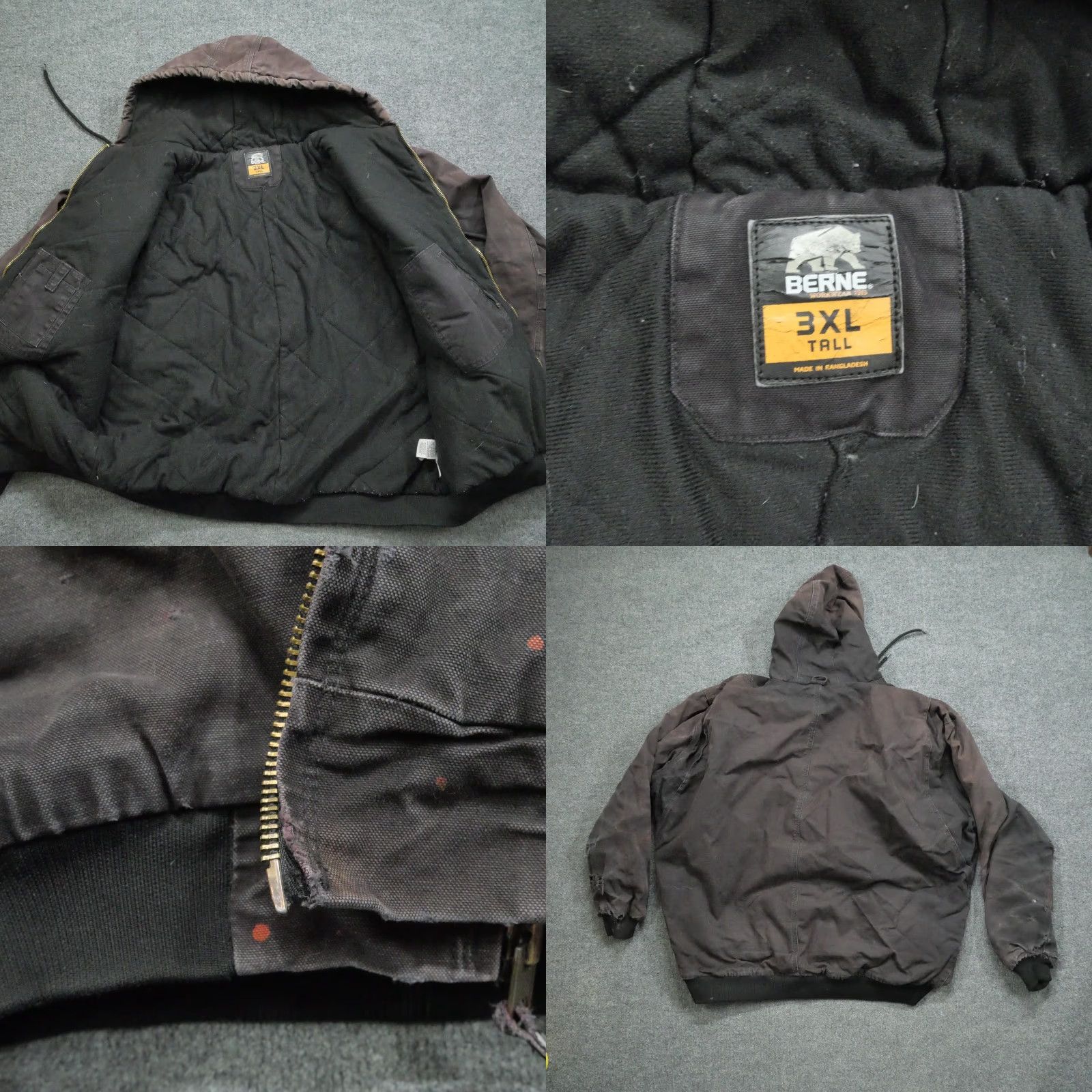 Vintage VINTAGE Berne Jacket Mens 3XLT Black Canvas 3XLT Big & Tall Jacket Zip Casual Workwear Clothing Mens Size US XXL / EU 58 / 5 - 8 Thumbnail