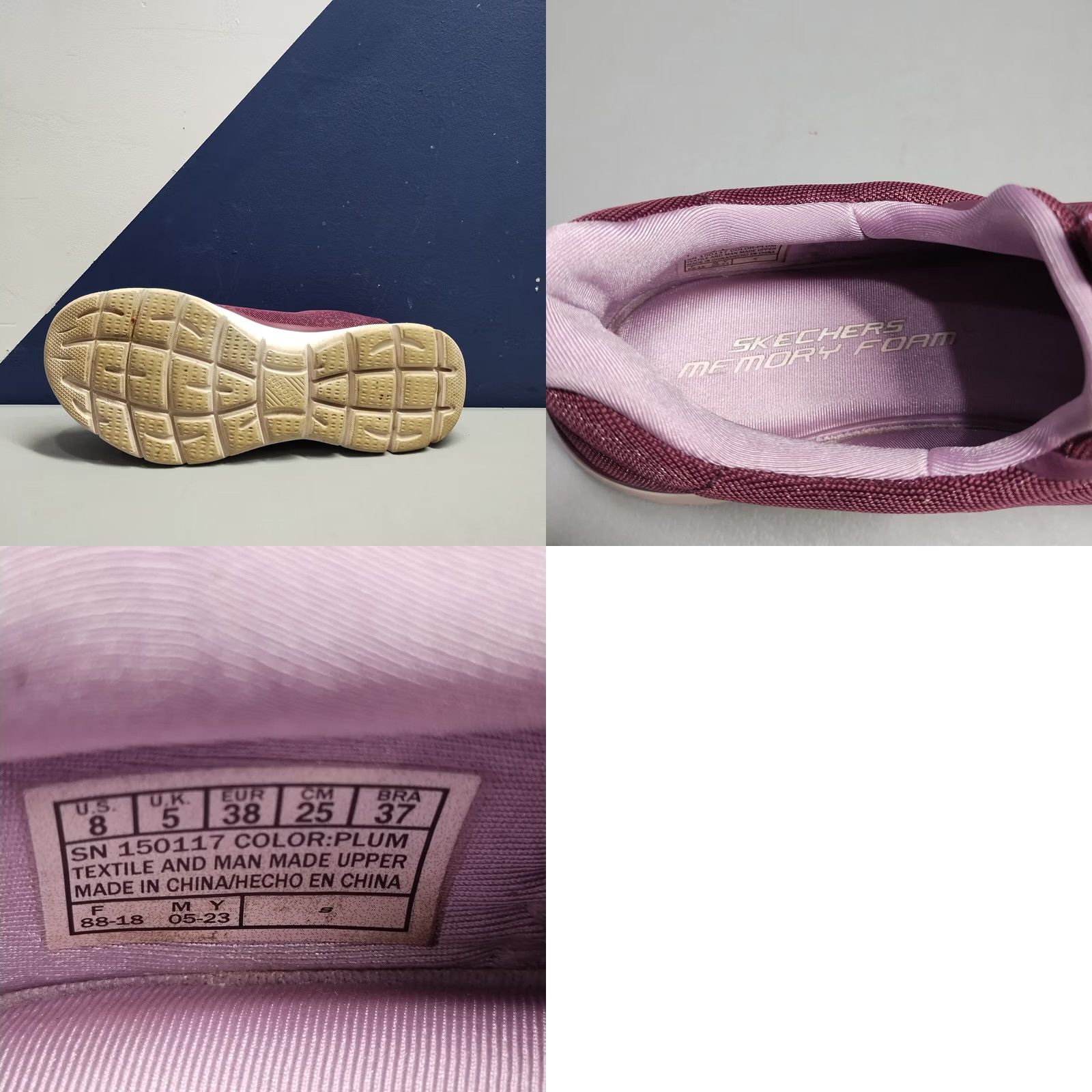 SKECHERS Skechers Gleaming Dream Sneakers Womens Size 8 Purple White Lace-Up - Skechers Shoes - 150117 - Vintage: N/A Size US 8 / IT 38 - 9 Thumbnail