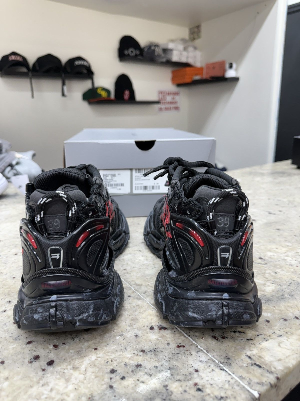 Balenciaga Balenciaga Black Track Runners Size US 9 / IT 39 - 3 Thumbnail