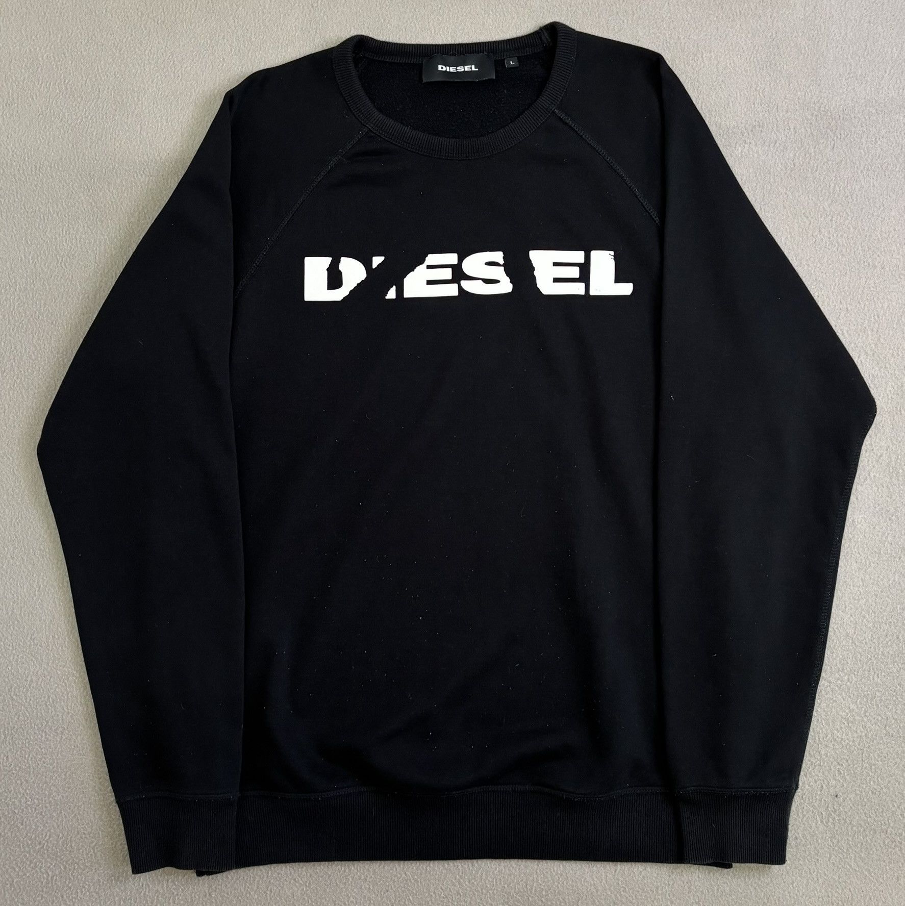 Diesel Diesel Black sweatshirt Big Logo Large Size US L / EU 52-54 / 3 - 5 Thumbnail