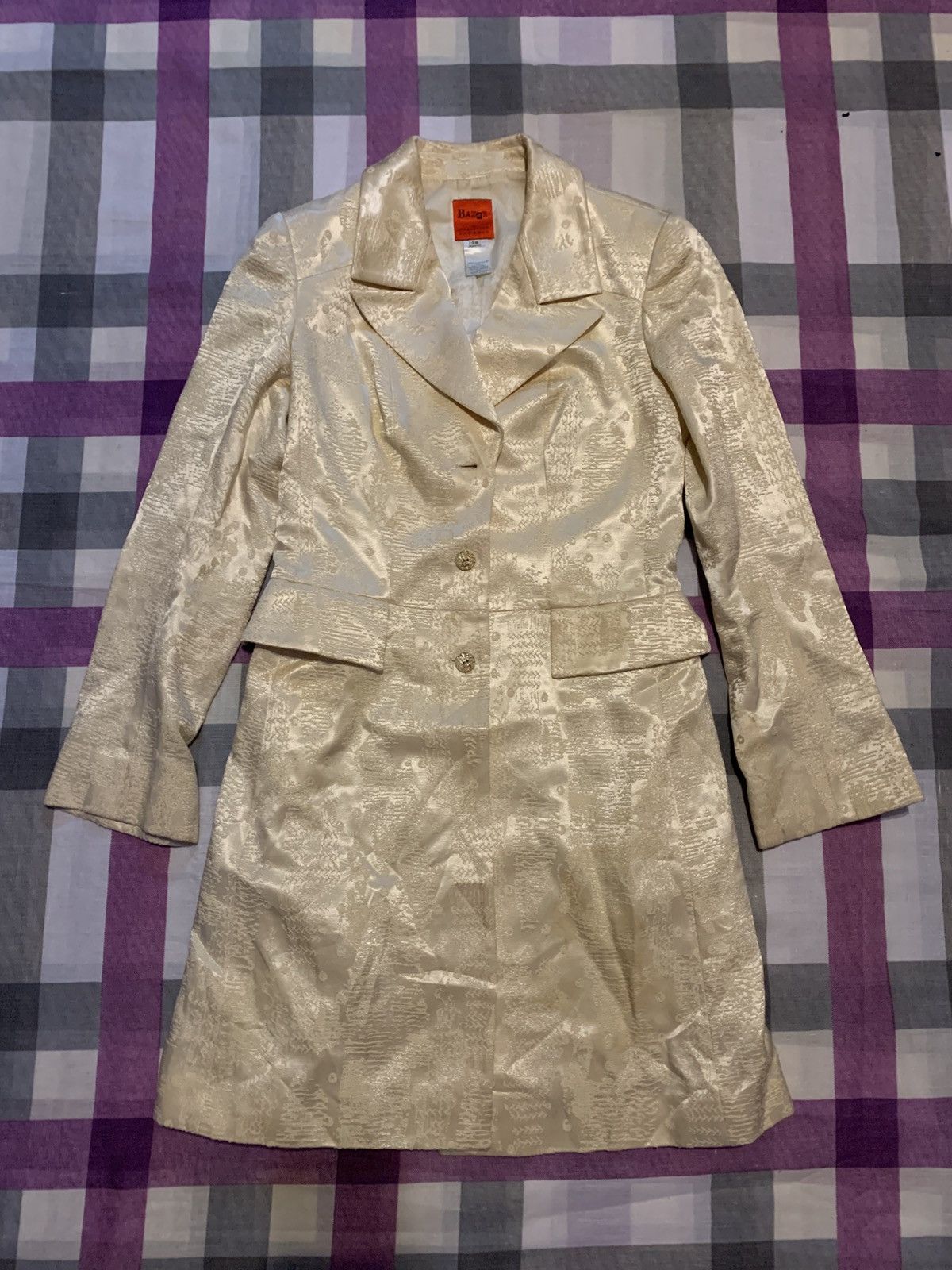 Christian Lacroix Christian Lacroix Bazar Champagne Jacquard Coat Vintage 90s Size S / US 4 / IT 40 - 1 Thumbnail