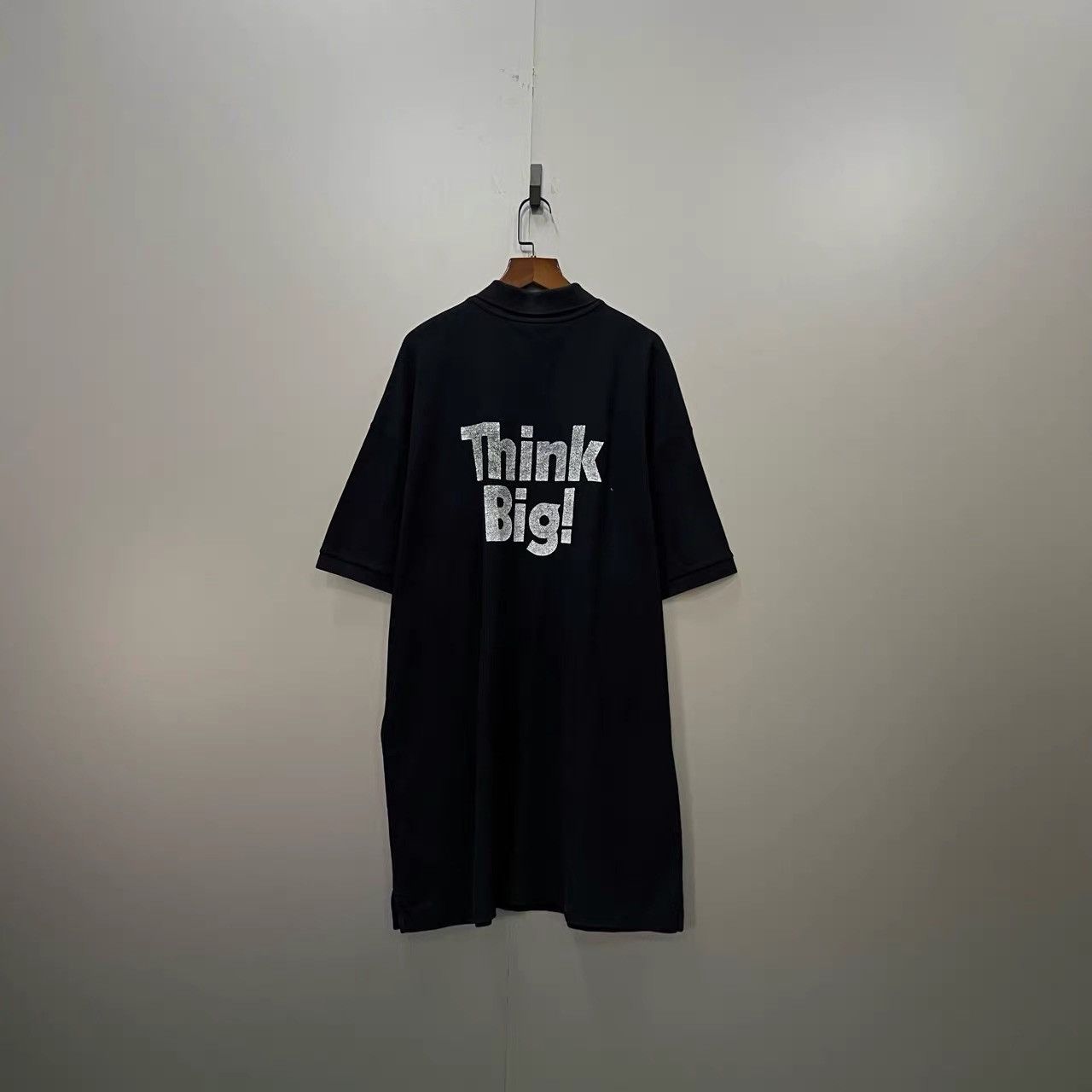 Balenciaga Balenciaga Black Printed Logo Letter Polo Shirt K28 Size US M / EU 48-50 / 2 - 2 Thumbnail