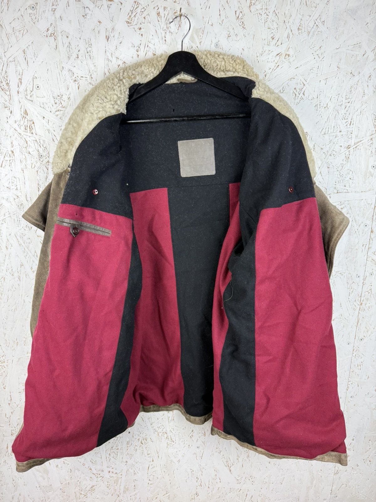 Marithe + Francois Girbaud 80s Marithe Francois Girbaud Leather Sherpa Collar Jacket Size US XL / EU 56 / 4 - 9 Thumbnail