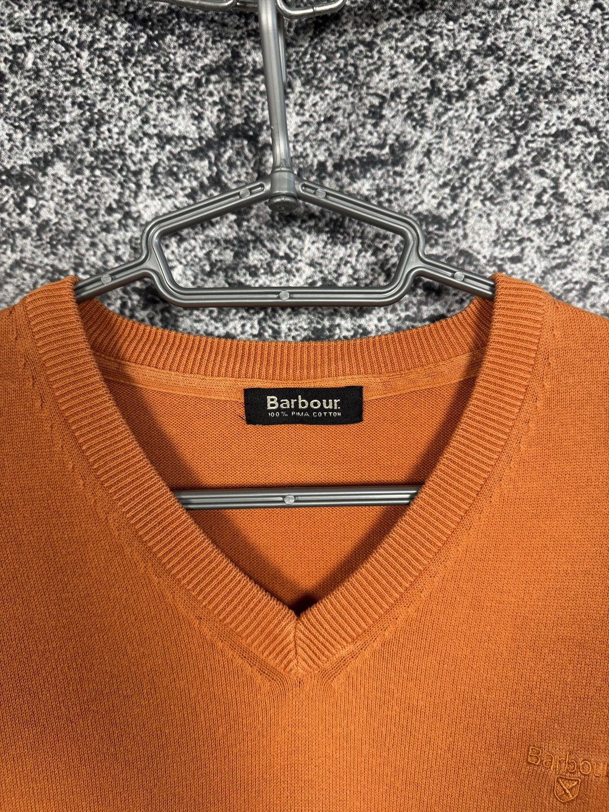 Barbour Barbour Kelso V-Neck Burnt Orange Sweater Pullover Size M Size US M / EU 48-50 / 2 - 8 Thumbnail